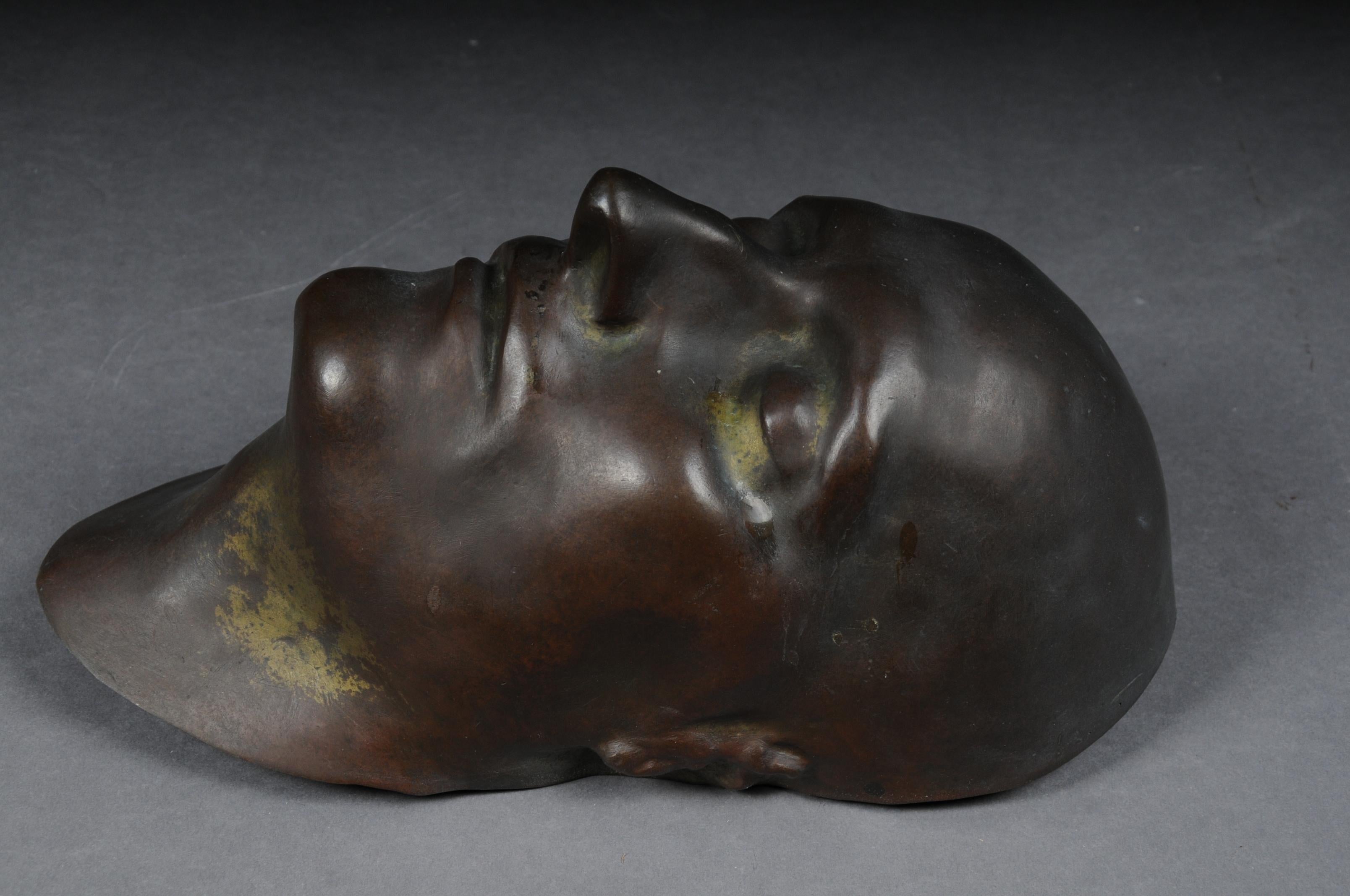 French  Bronze Death Mask of the Emperor Napoleon I Bonaparte Antique