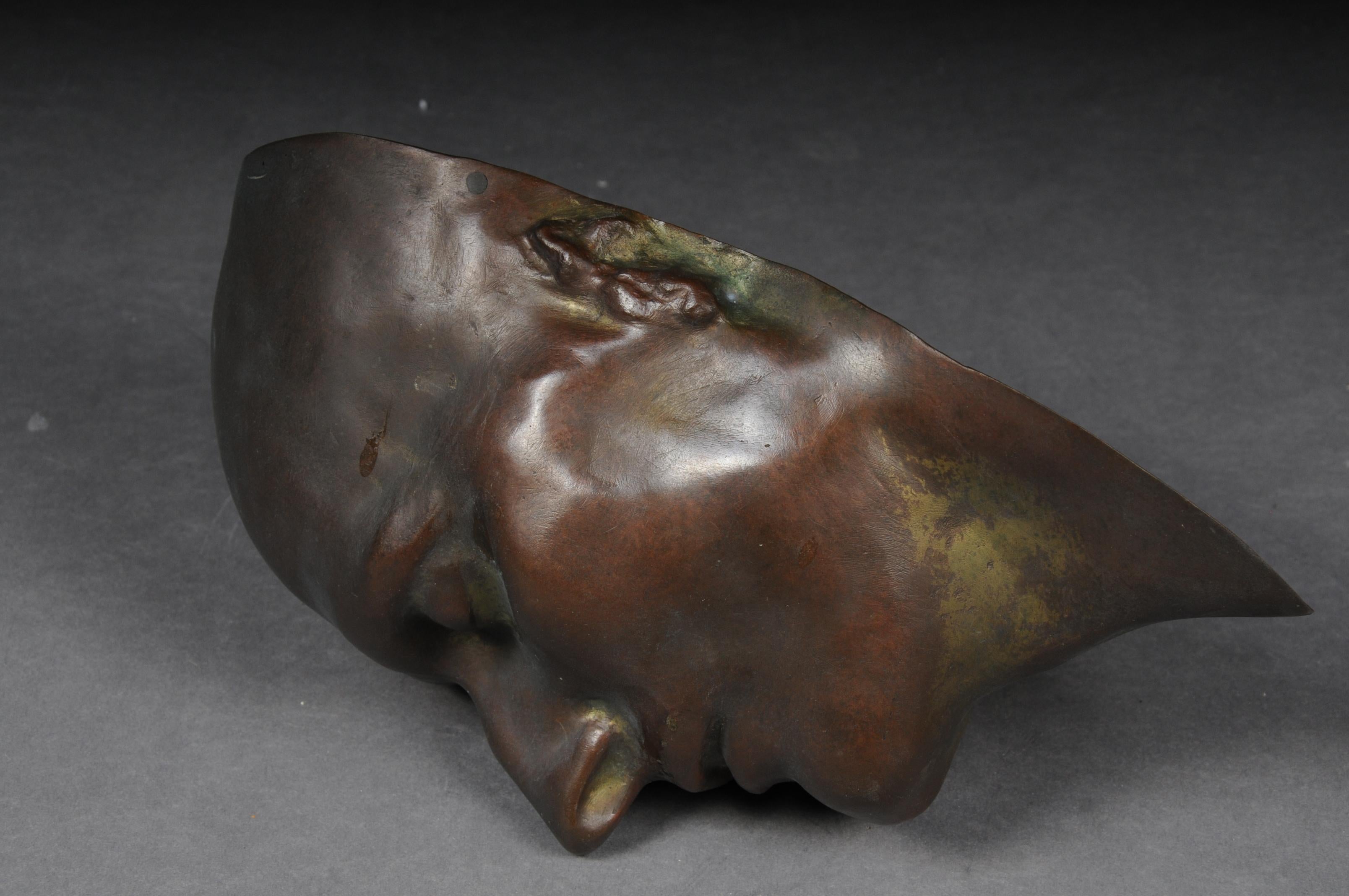 20th Century  Bronze Death Mask of the Emperor Napoleon I Bonaparte Antique