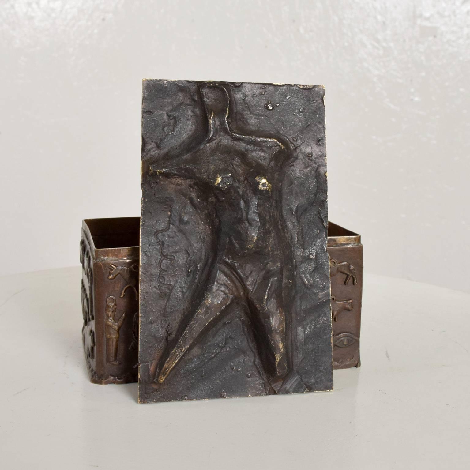 Bronze Decorative Box Signed 