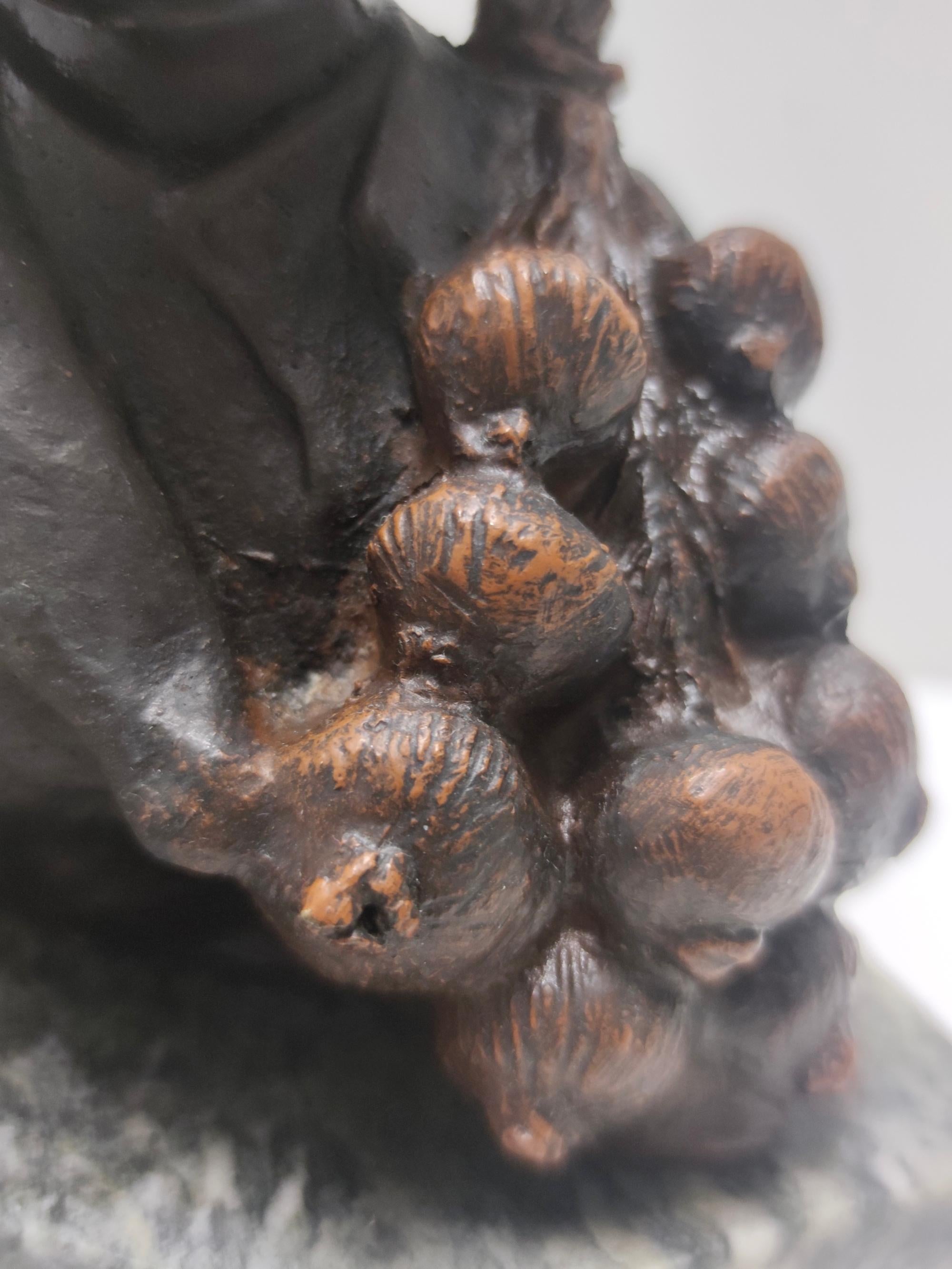 Bronze Decorative Item of a Child Selling Onions by De Martino, Italy For Sale 4