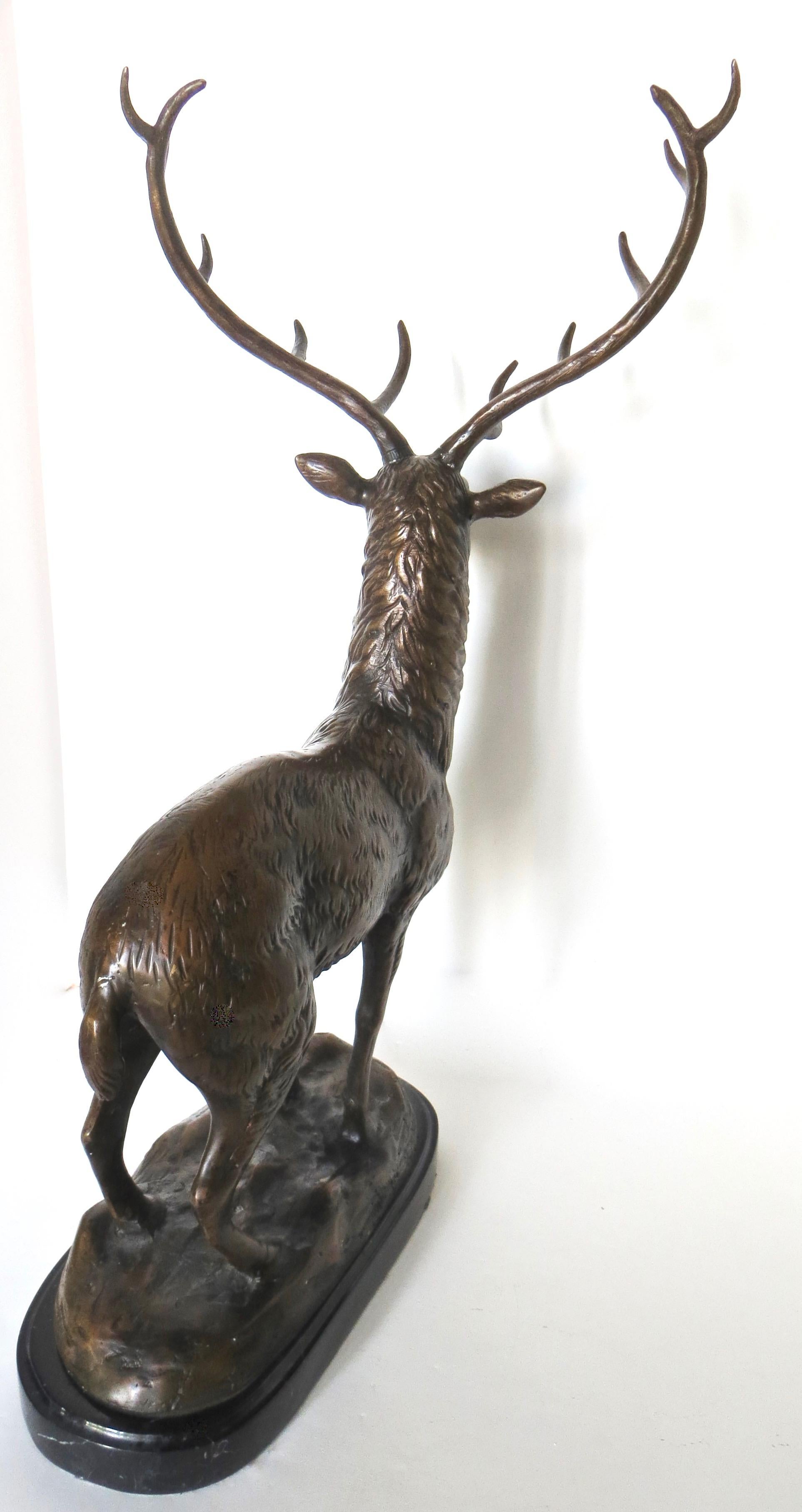 20th Century Bronze Deer, American, circa 1930s For Sale