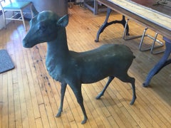Bronze Deer Garden Sculpture