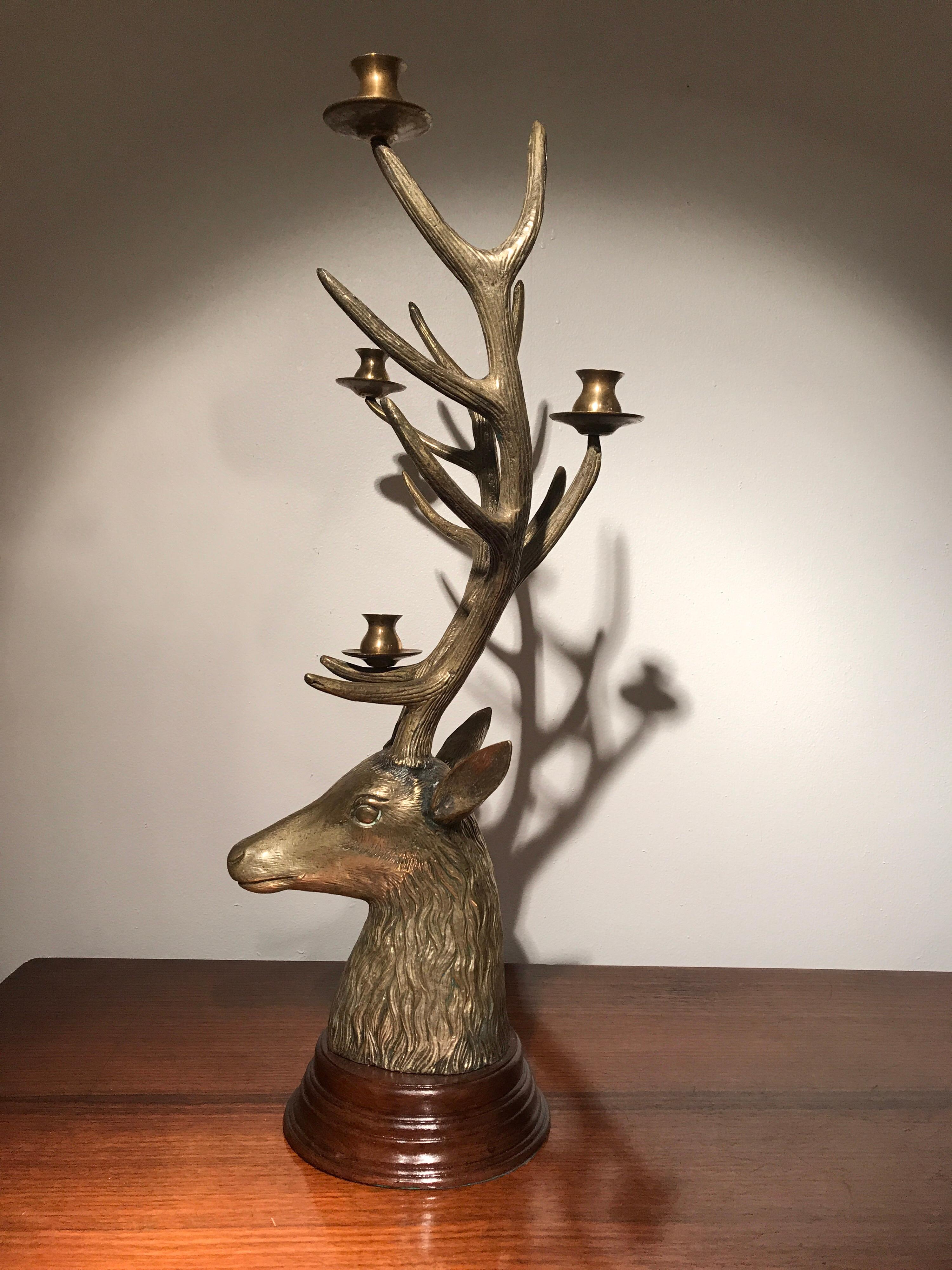 deer head candelabra
