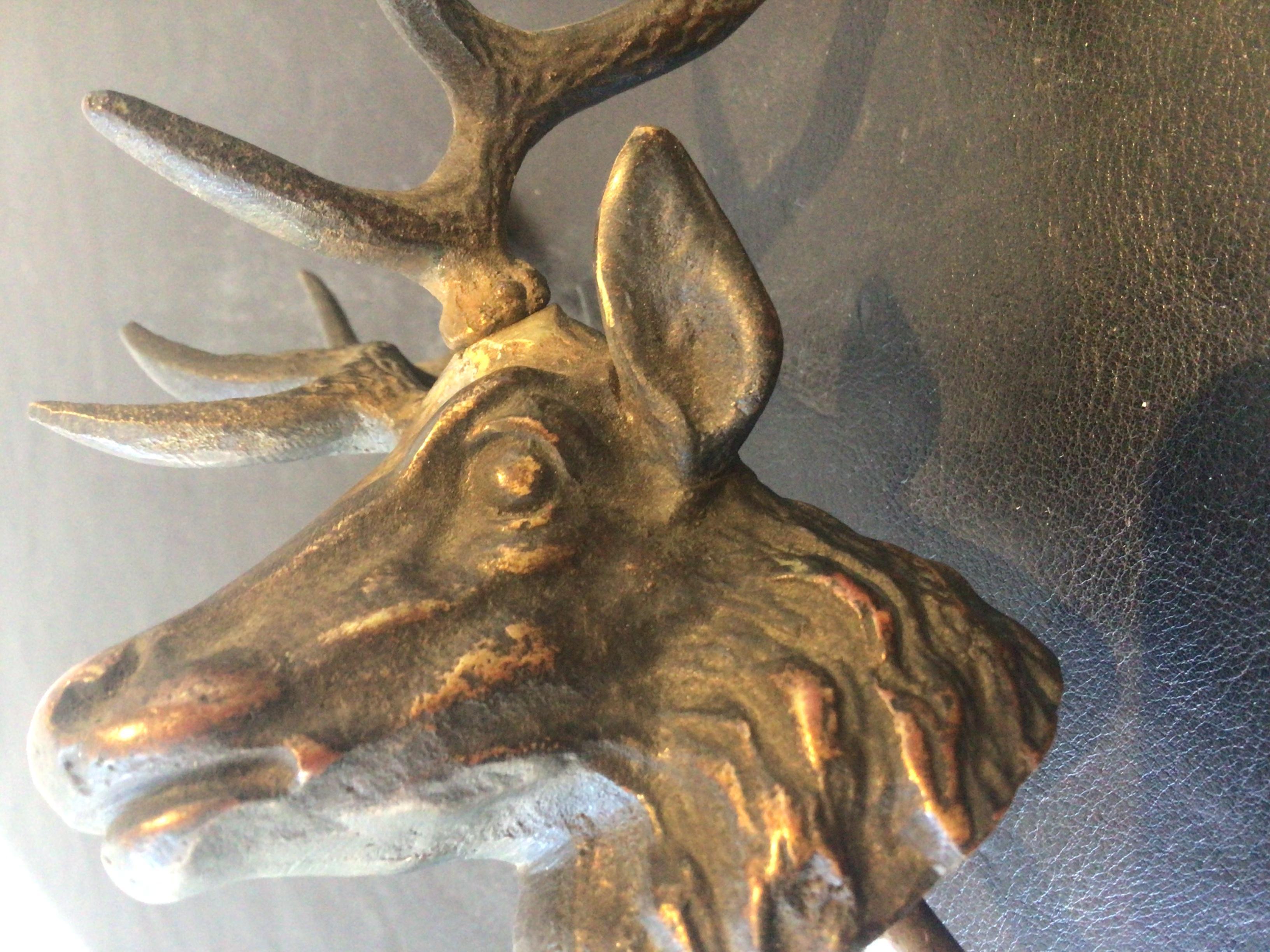 Tête de cerf en bronze en vente 2