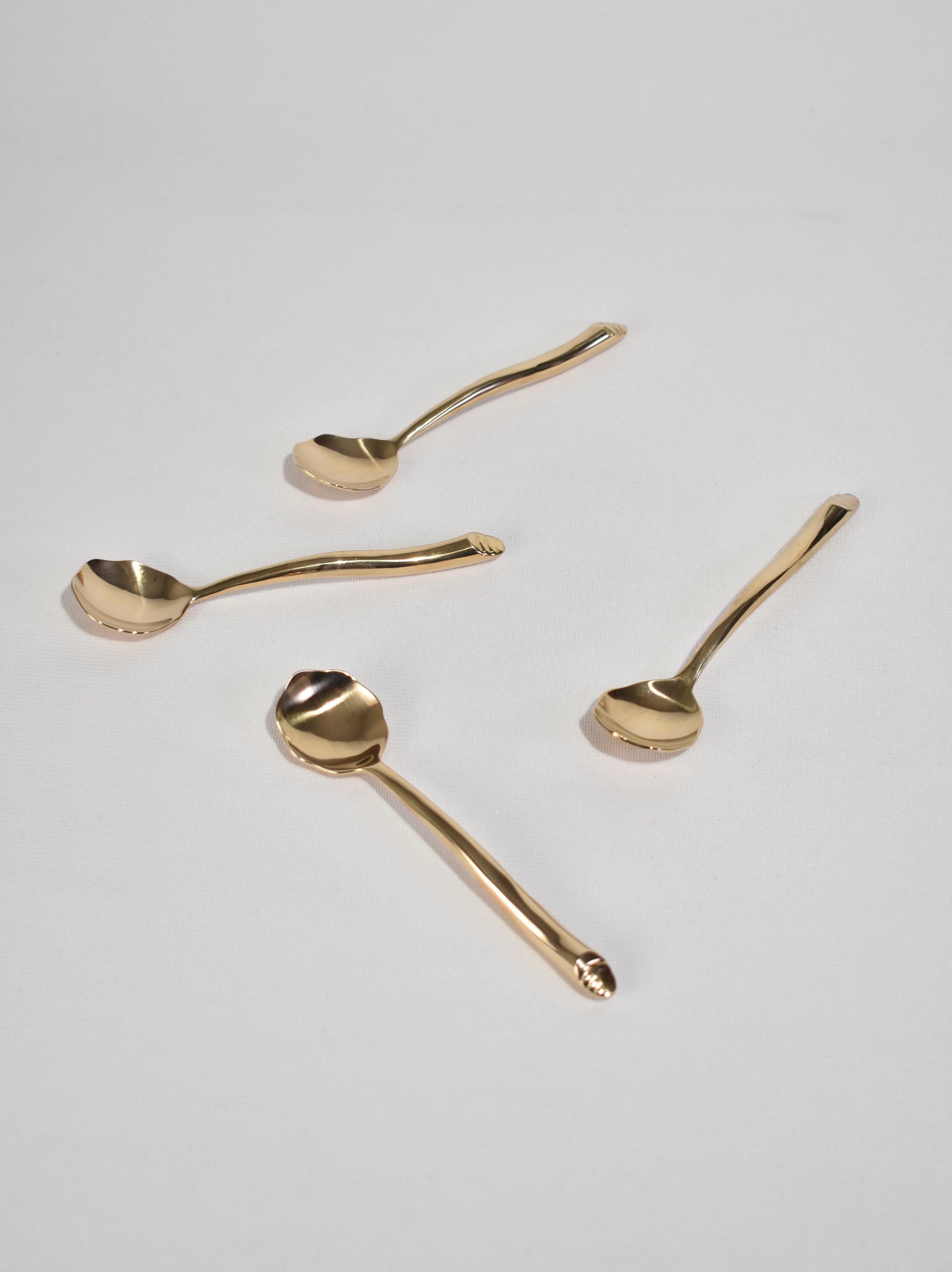 Bronze Demitasse Spoon Set In Excellent Condition In Richmond, VA