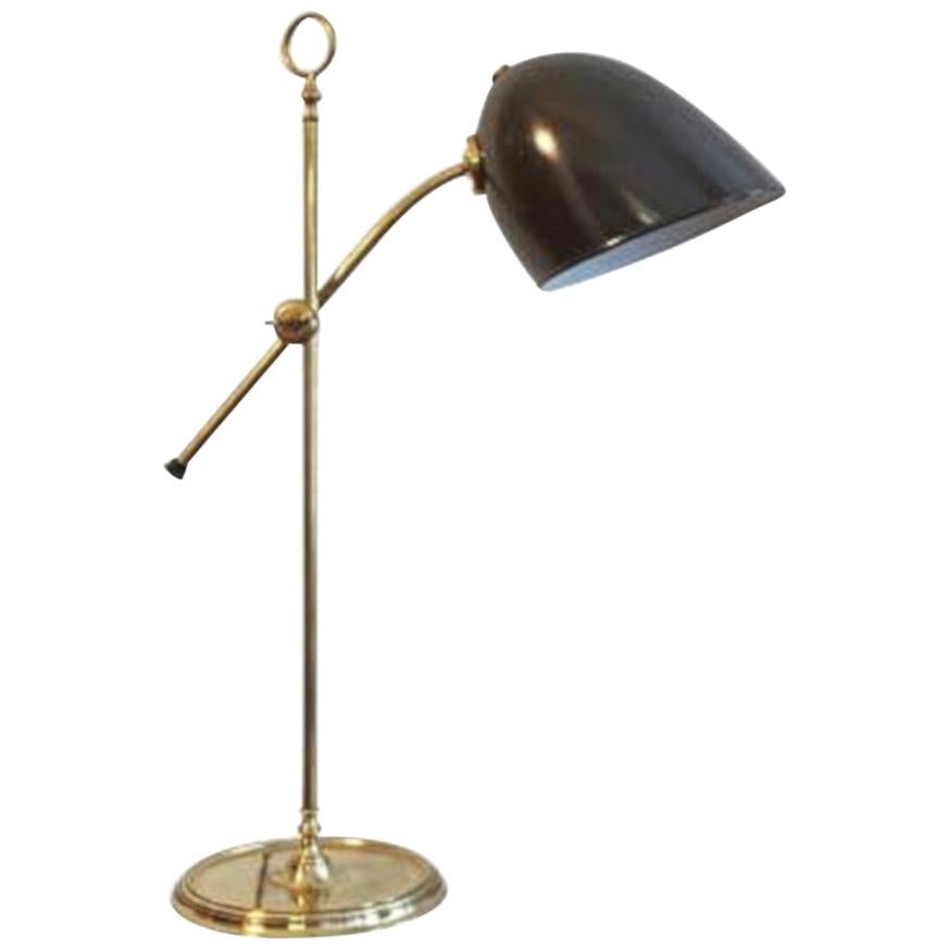 Bronze Desk Lamp, Switzerland, 1940s