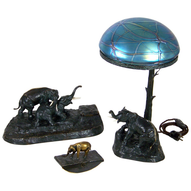 Bronze Desk Set by Edmund Csadek, Vienna, circa 1900 For Sale at 1stDibs