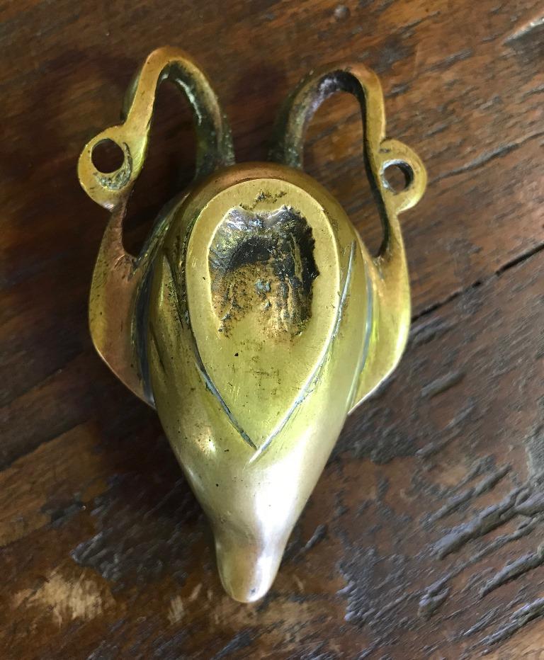 20th Century Bronze Devil Oil Lamp