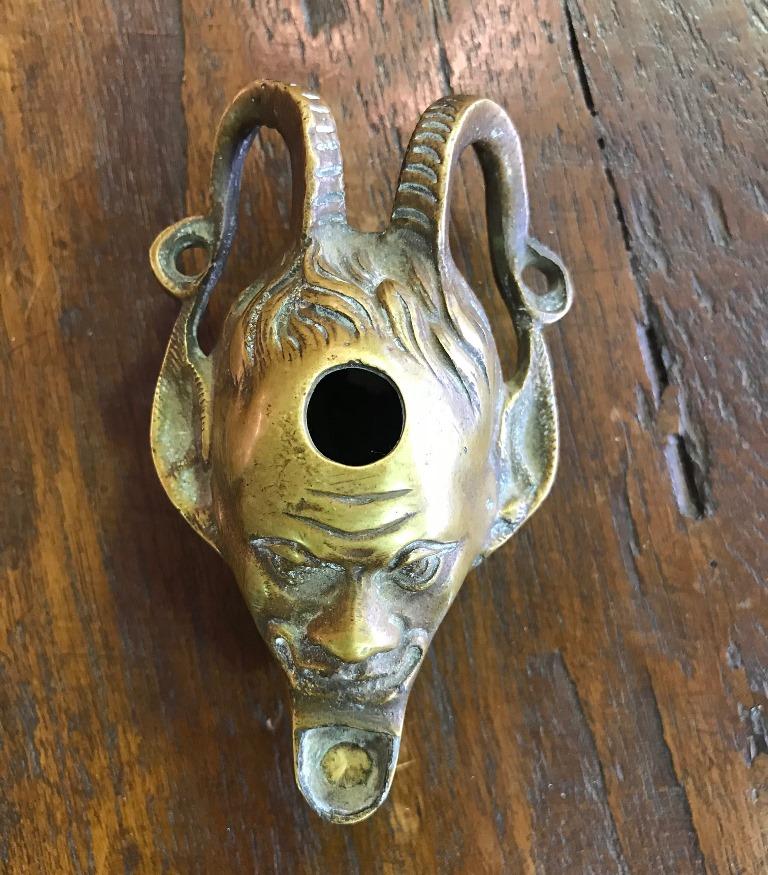 Bronze Devil Oil Lamp 1