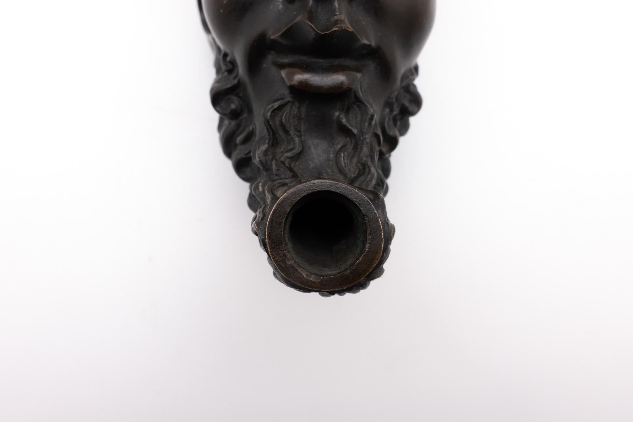 19th Century Bronze Devil's Head Cigar Lighter