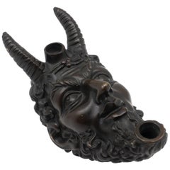Antique Bronze Devil's Head Cigar Lighter