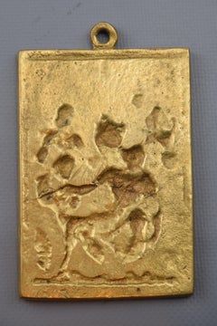 Bronze Devotional Plaque Pietà, Lamentation of Christ, 19th Century