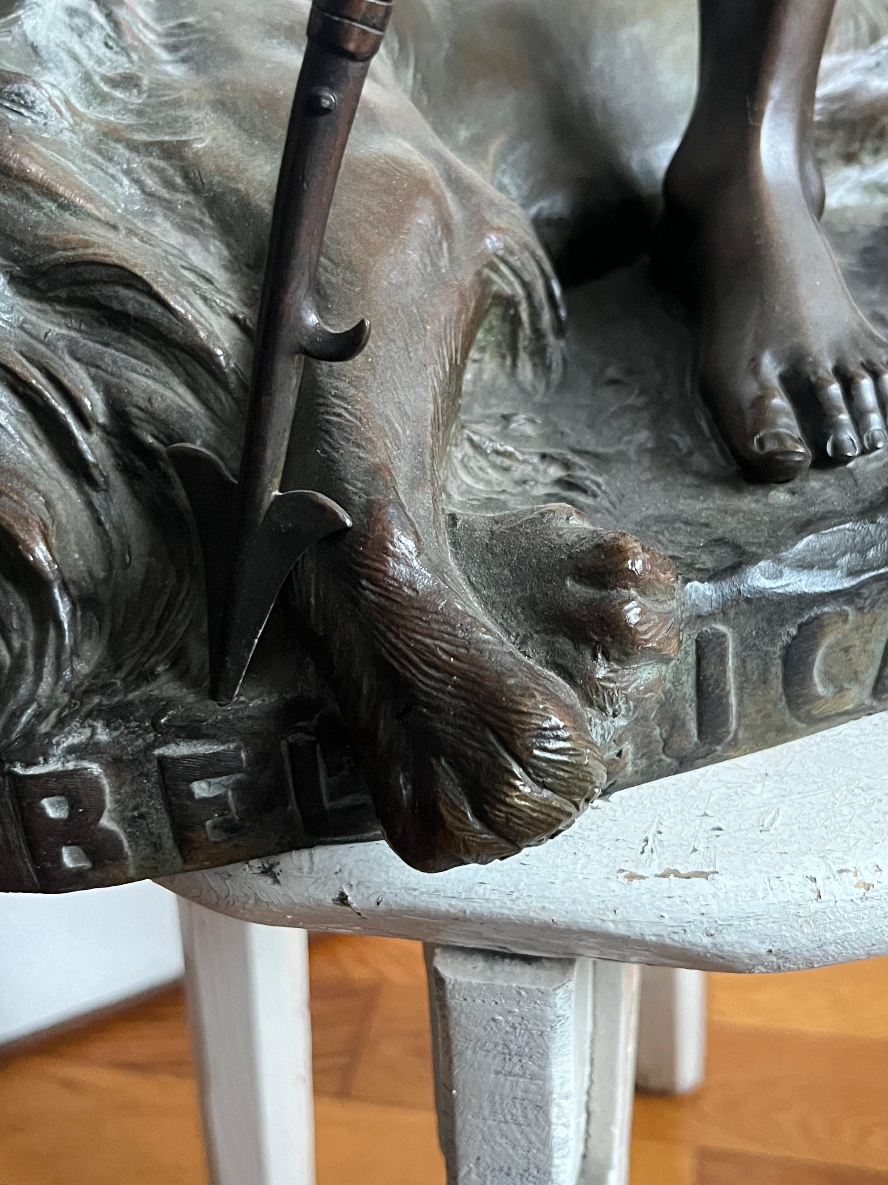 Francese Bronzo D'Henry FUGERE 