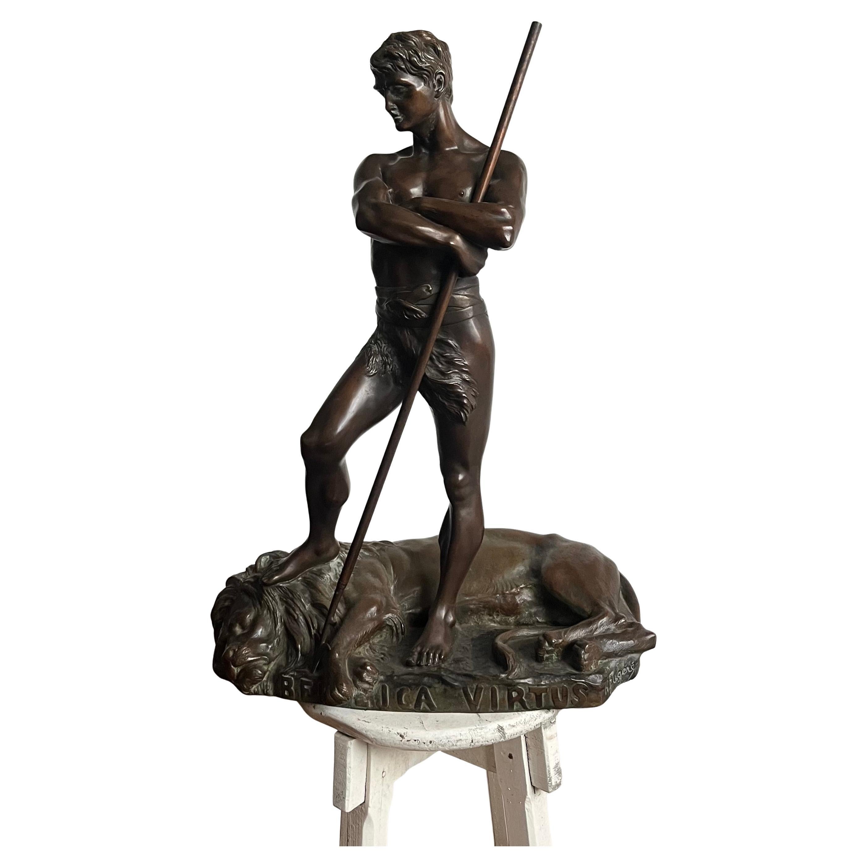 Bronze D'Henry FUGERE "Bellica Virtus" époque 19 ème siècle