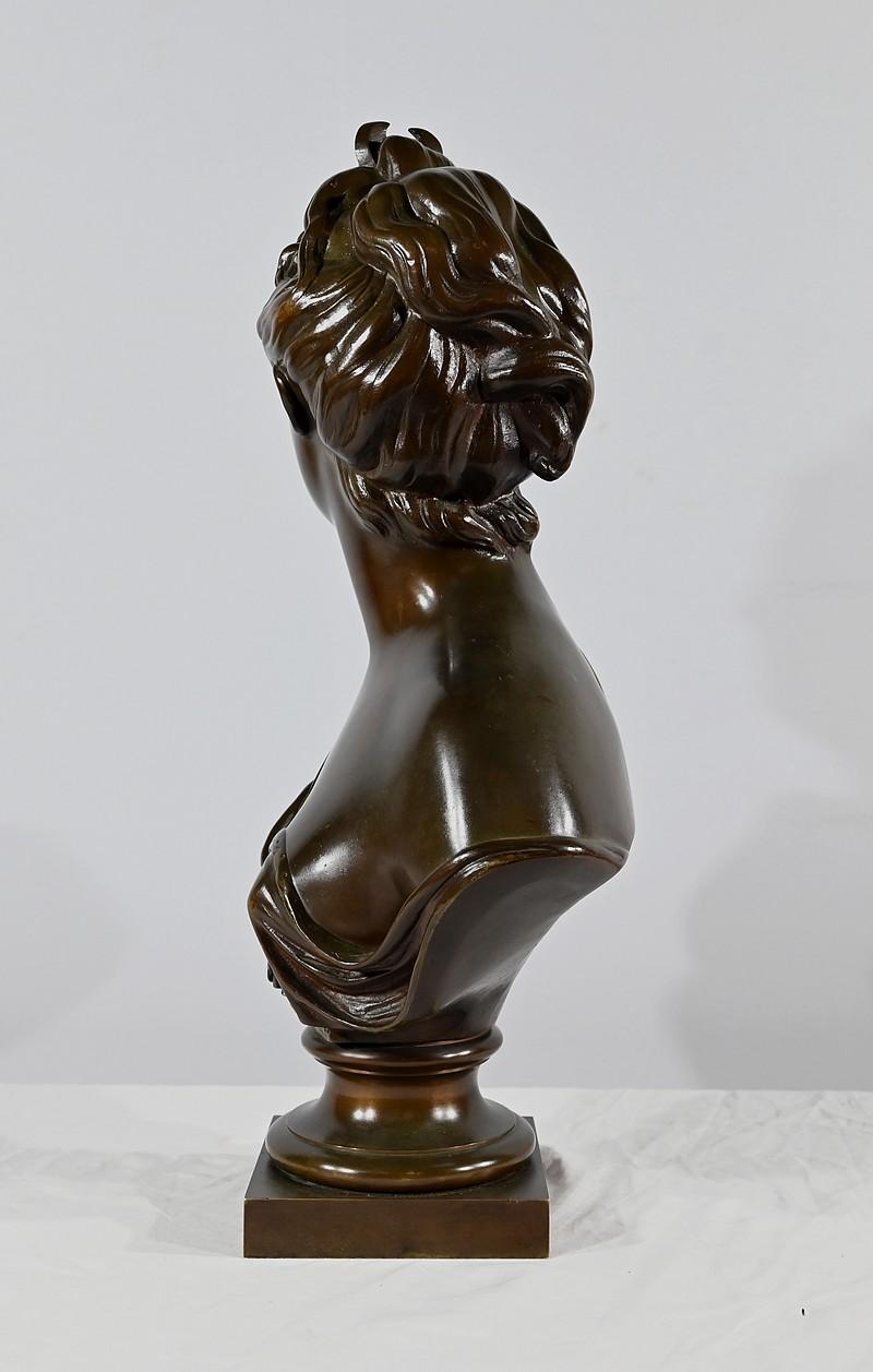 Sculpture en bronze Diane Chasseresse, d'après Houdon - Fin du XIXe siècle en vente 5