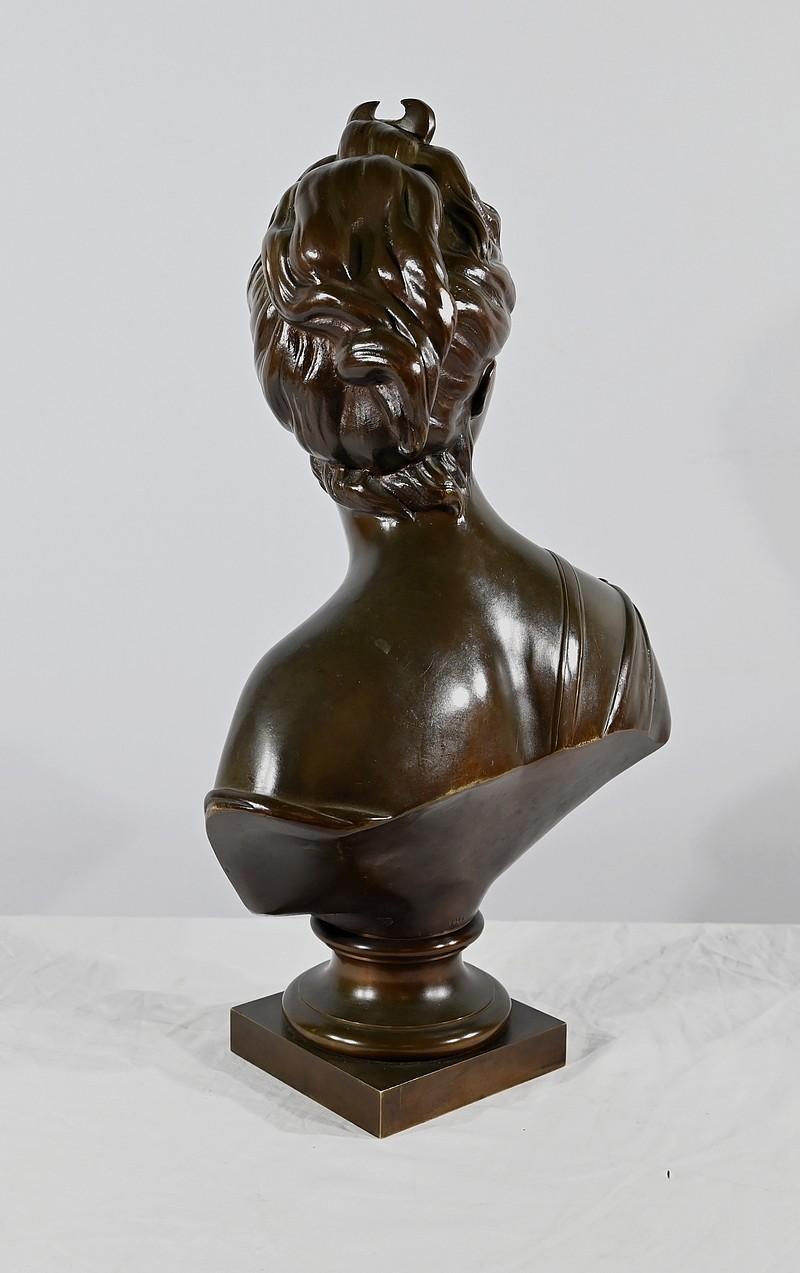 Sculpture en bronze Diane Chasseresse, d'après Houdon - Fin du XIXe siècle en vente 6