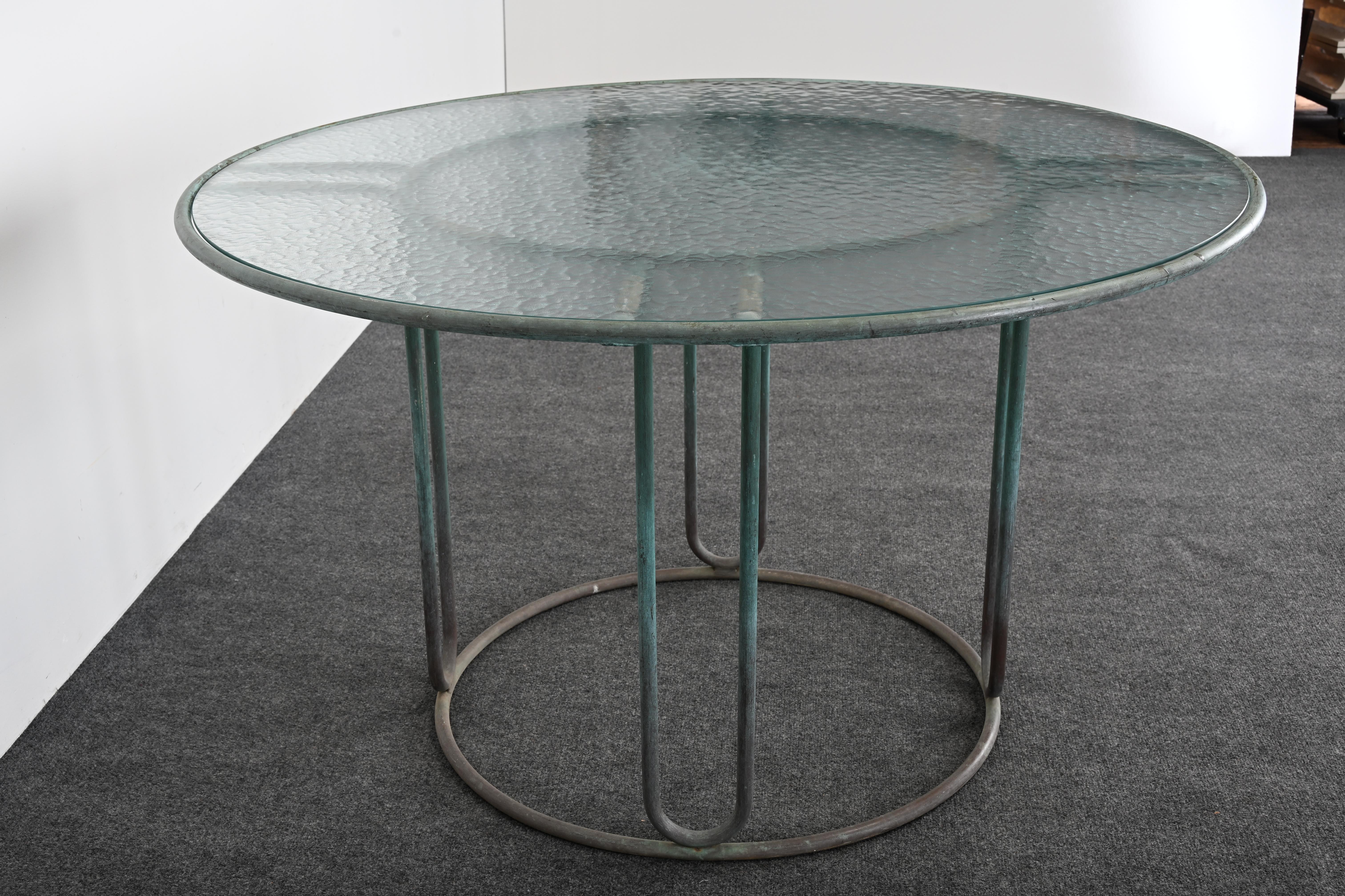 Tavolo da pranzo in bronzo Model C-2700 di Walter Lamb, anni '50 in vendita 3