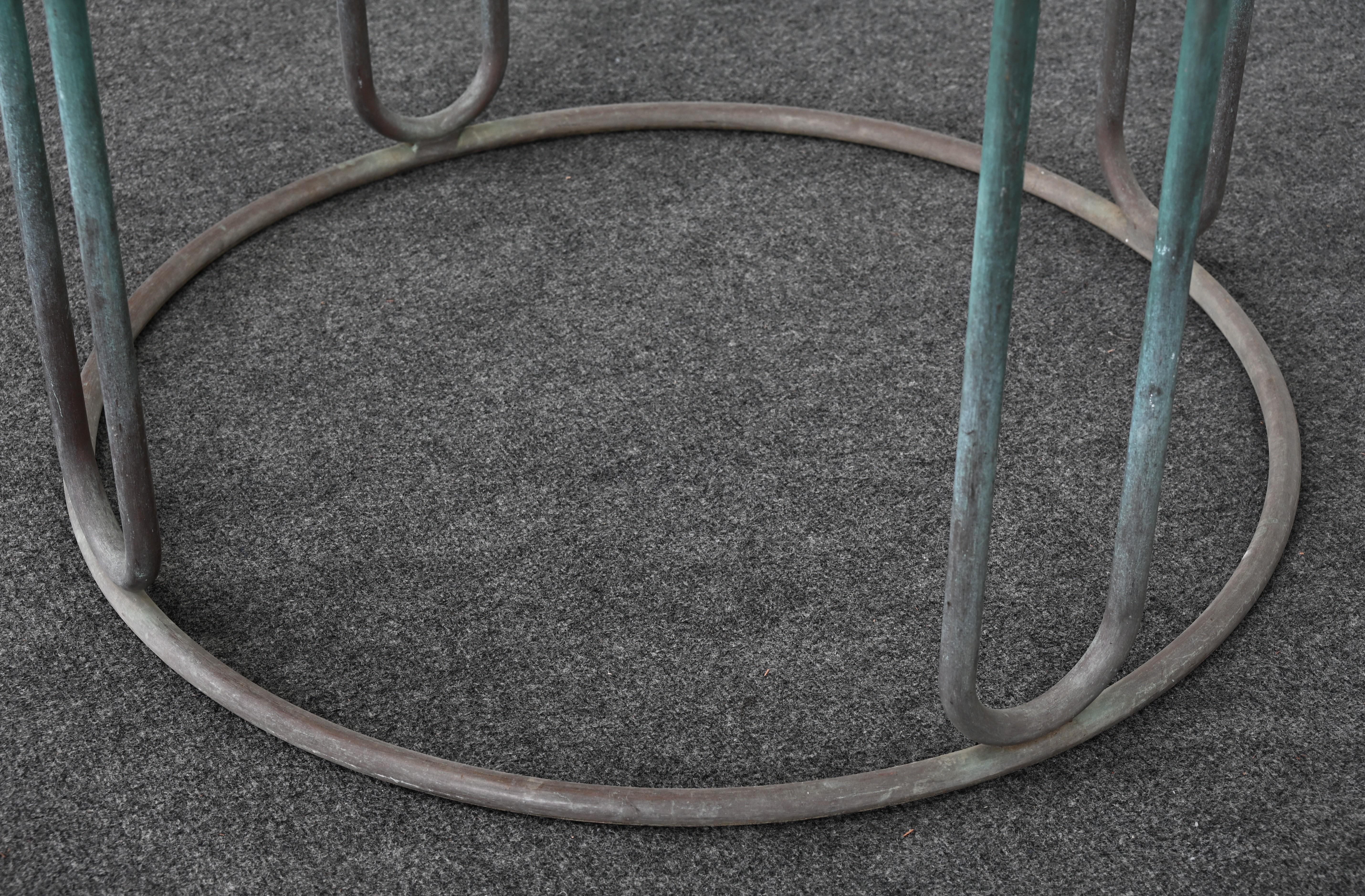 Tavolo da pranzo in bronzo Model C-2700 di Walter Lamb, anni '50 in vendita 4