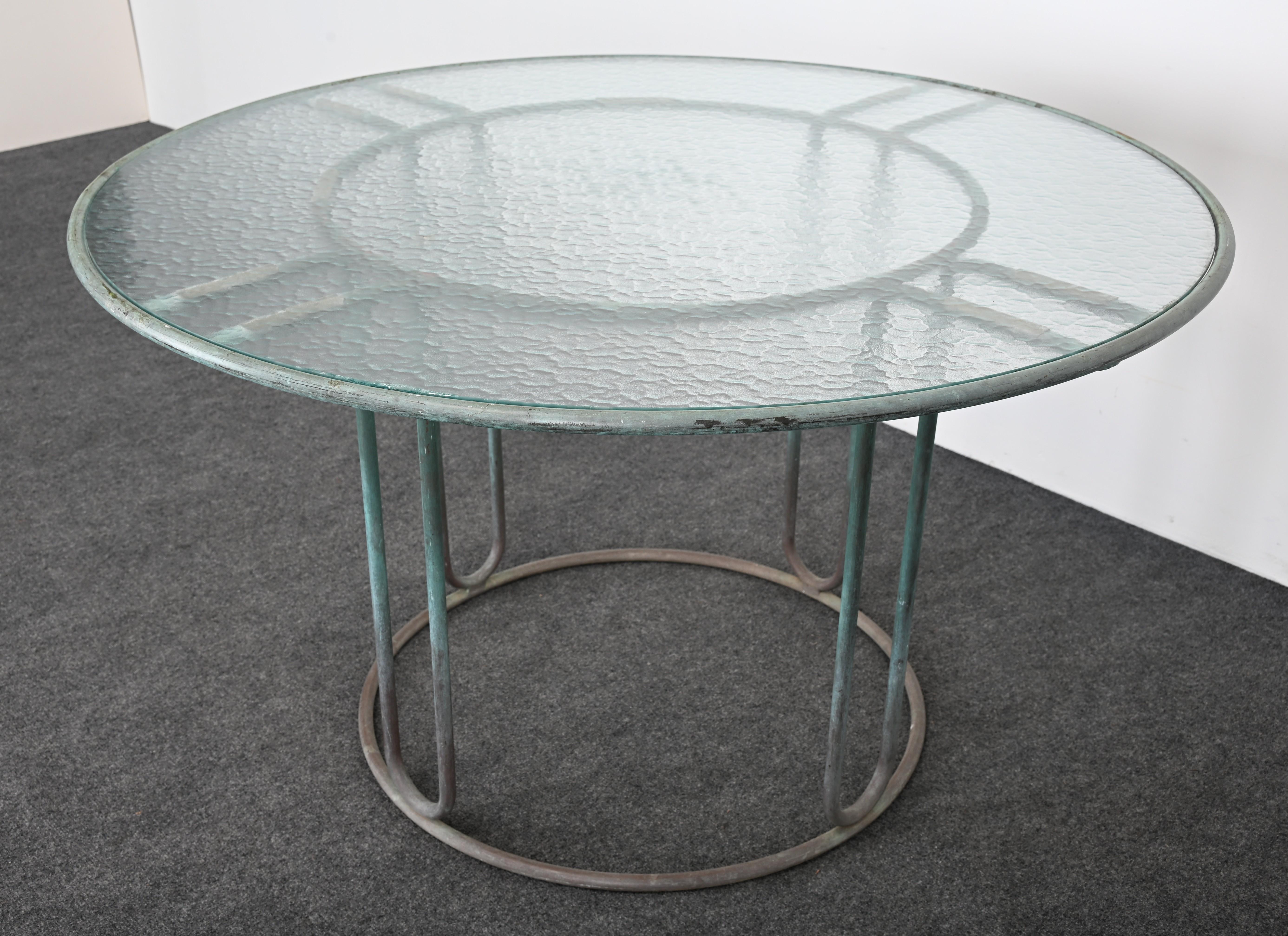 Tavolo da pranzo in bronzo Model C-2700 di Walter Lamb, anni '50 in vendita 5