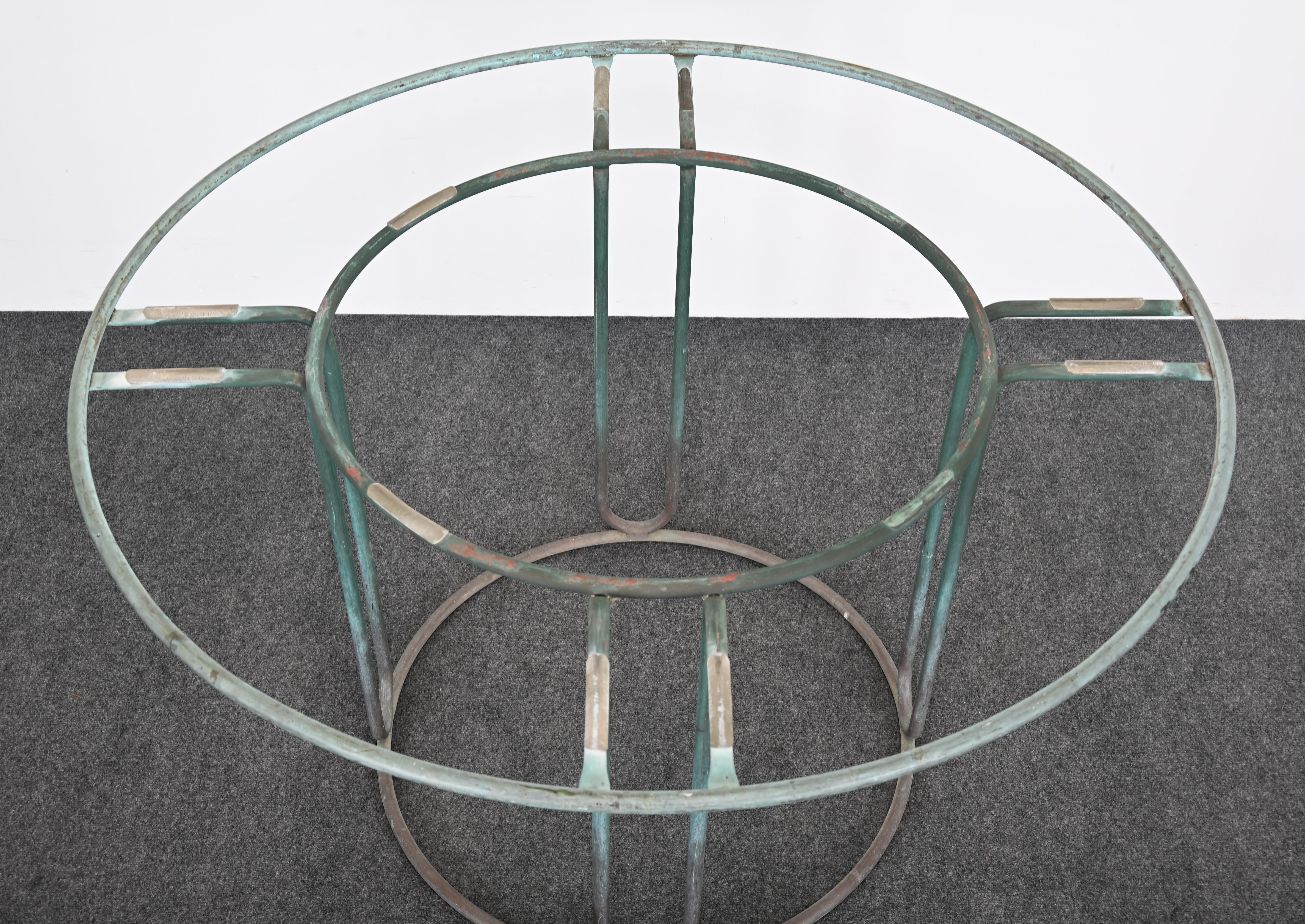 Tavolo da pranzo in bronzo Model C-2700 di Walter Lamb, anni '50 in vendita 9