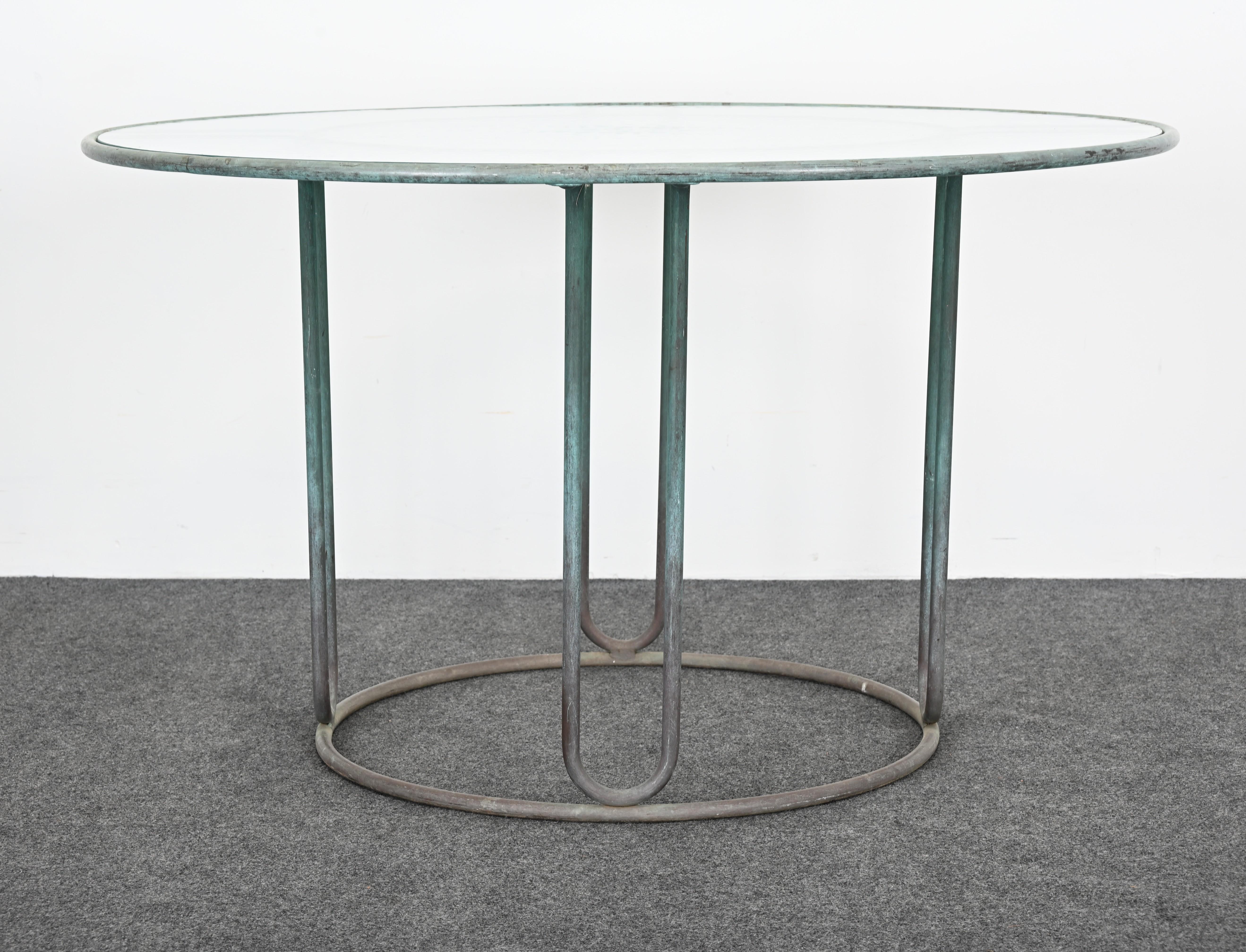 Mid-Century moderno Tavolo da pranzo in bronzo Model C-2700 di Walter Lamb, anni '50 in vendita