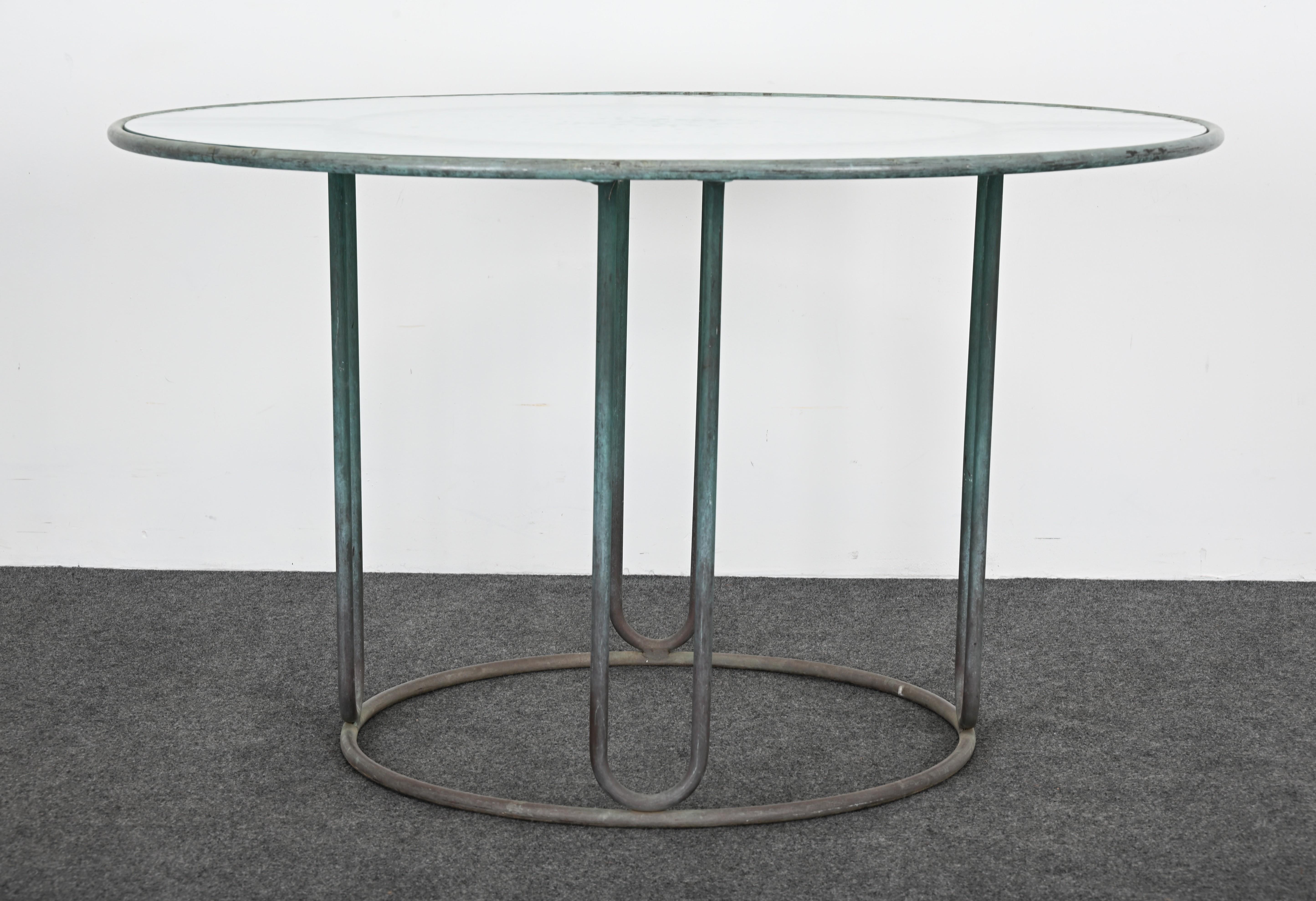 Americano Tavolo da pranzo in bronzo Model C-2700 di Walter Lamb, anni '50 in vendita