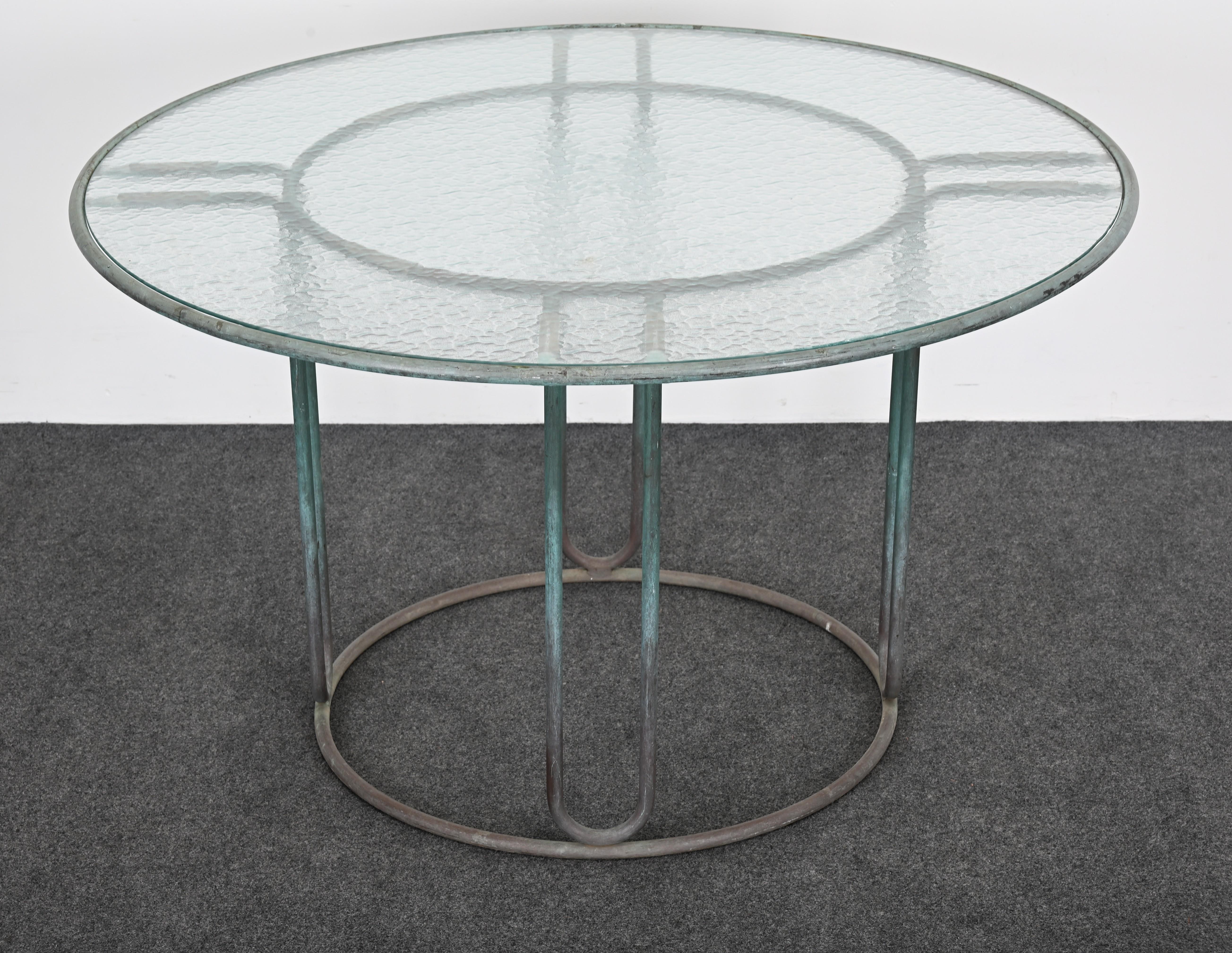 Tavolo da pranzo in bronzo Model C-2700 di Walter Lamb, anni '50 In condizioni buone in vendita a Hamburg, PA