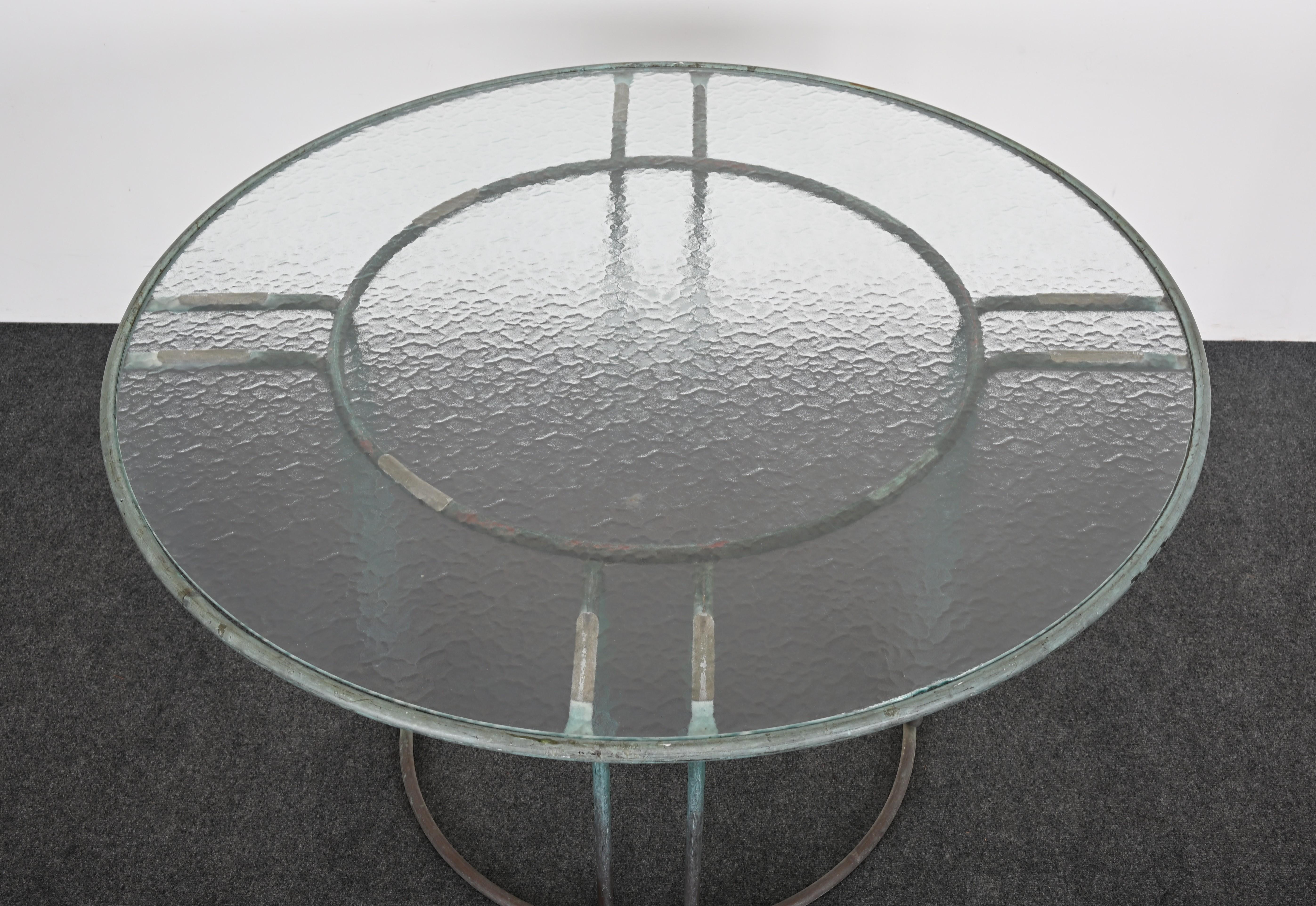 Metà XX secolo Tavolo da pranzo in bronzo Model C-2700 di Walter Lamb, anni '50 in vendita