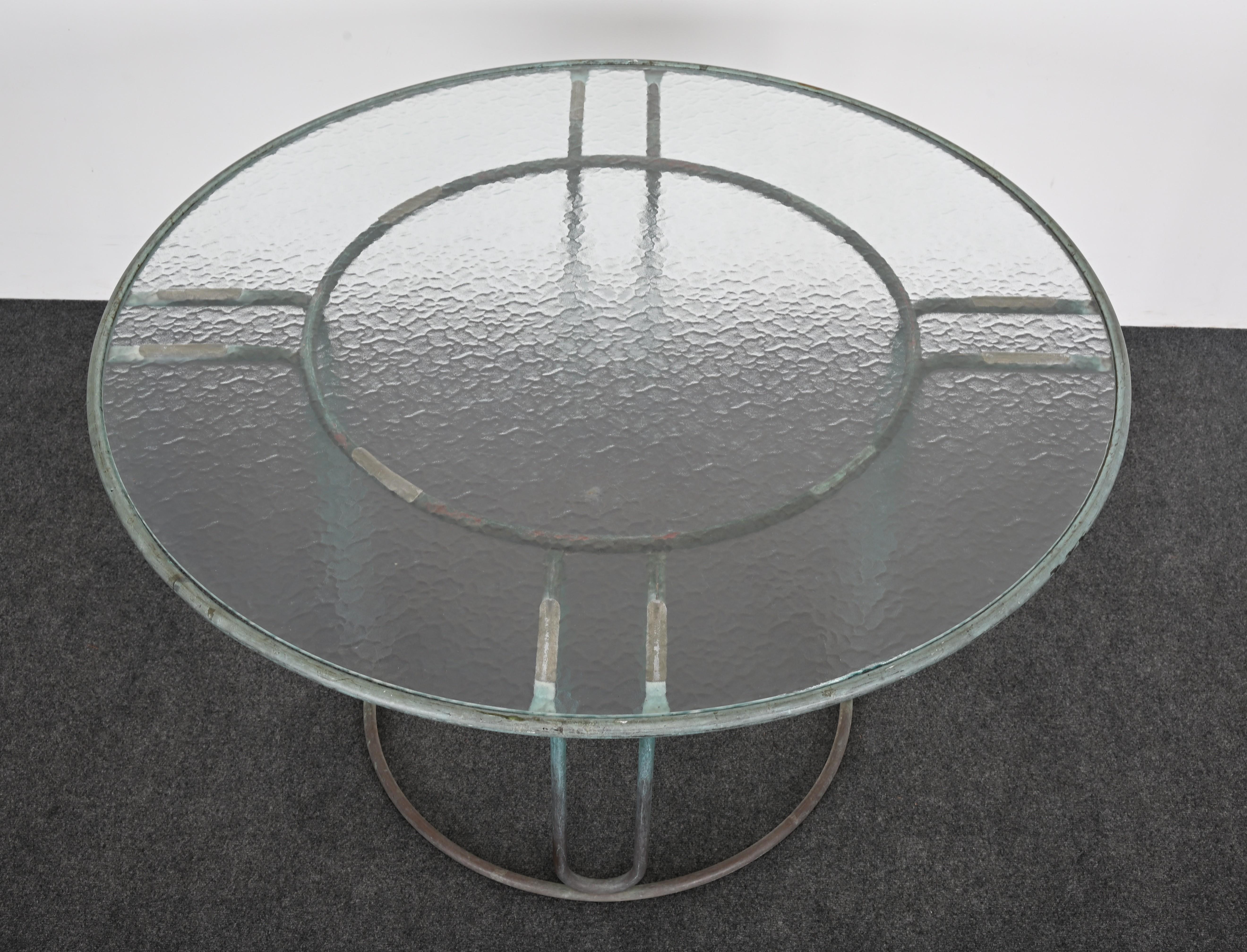 Bronzo Tavolo da pranzo in bronzo Model C-2700 di Walter Lamb, anni '50 in vendita