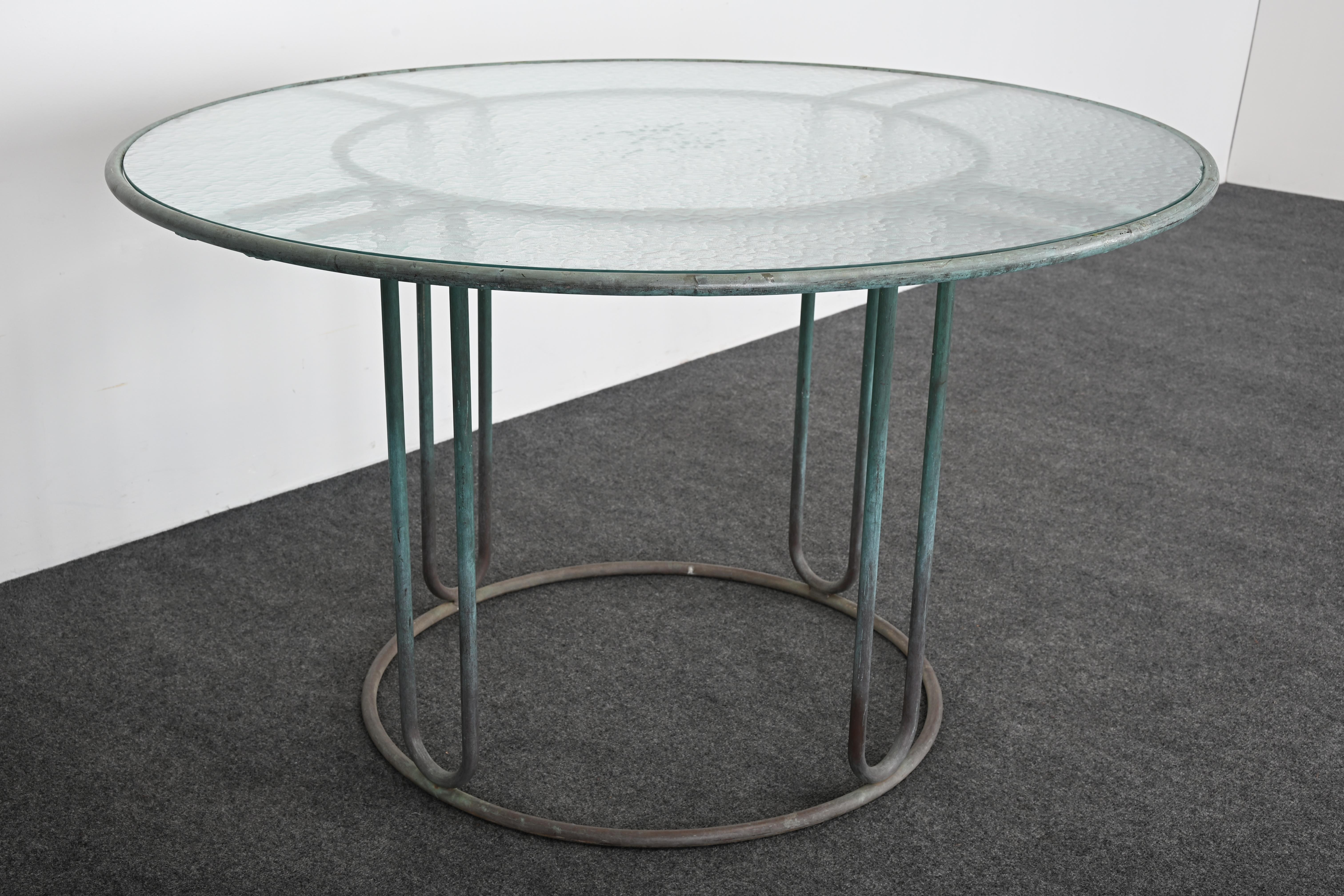 Tavolo da pranzo in bronzo Model C-2700 di Walter Lamb, anni '50 in vendita 2