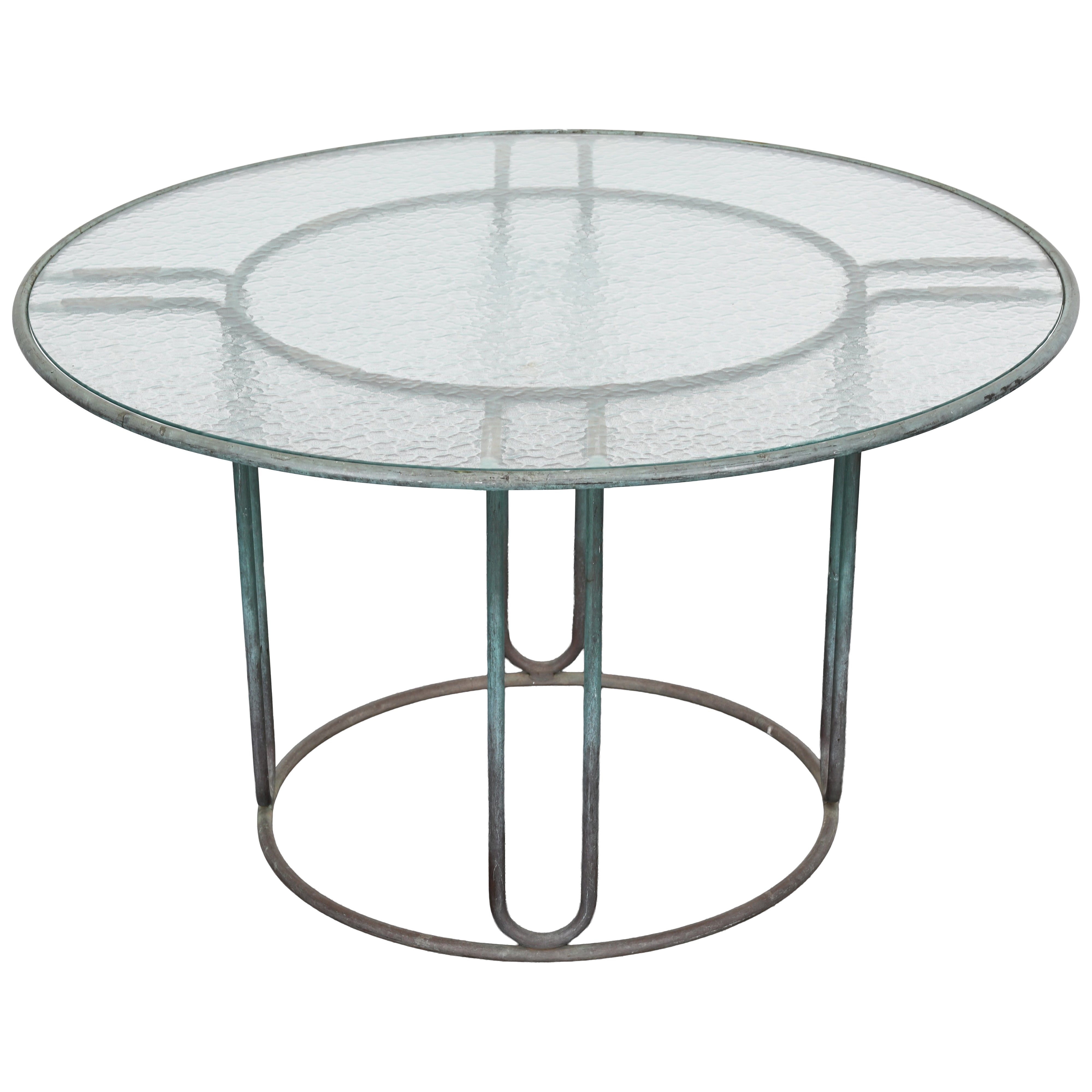 Tavolo da pranzo in bronzo Model C-2700 di Walter Lamb, anni 
50 in vendita