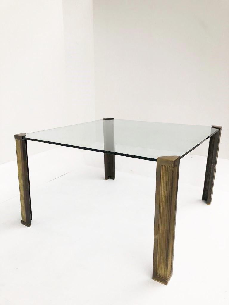 Brutalist Bronze Dining Table T14 by Peter Ghyczy, 1970s For Sale