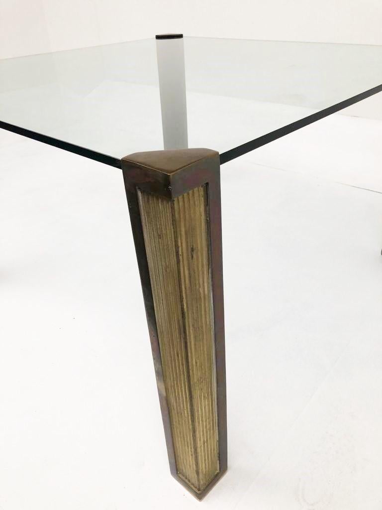 German Bronze Dining Table T14 by Peter Ghyczy, 1970s For Sale