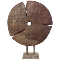 Sculpture de disque en bronze