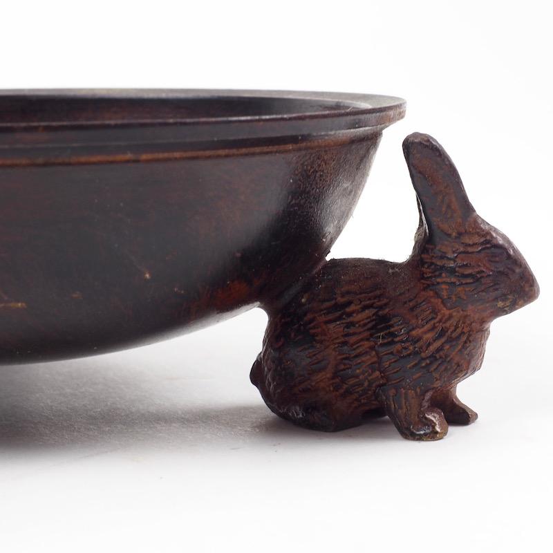 Early 20th Century Bronze Censer Supported by Three  Rabbits 1
