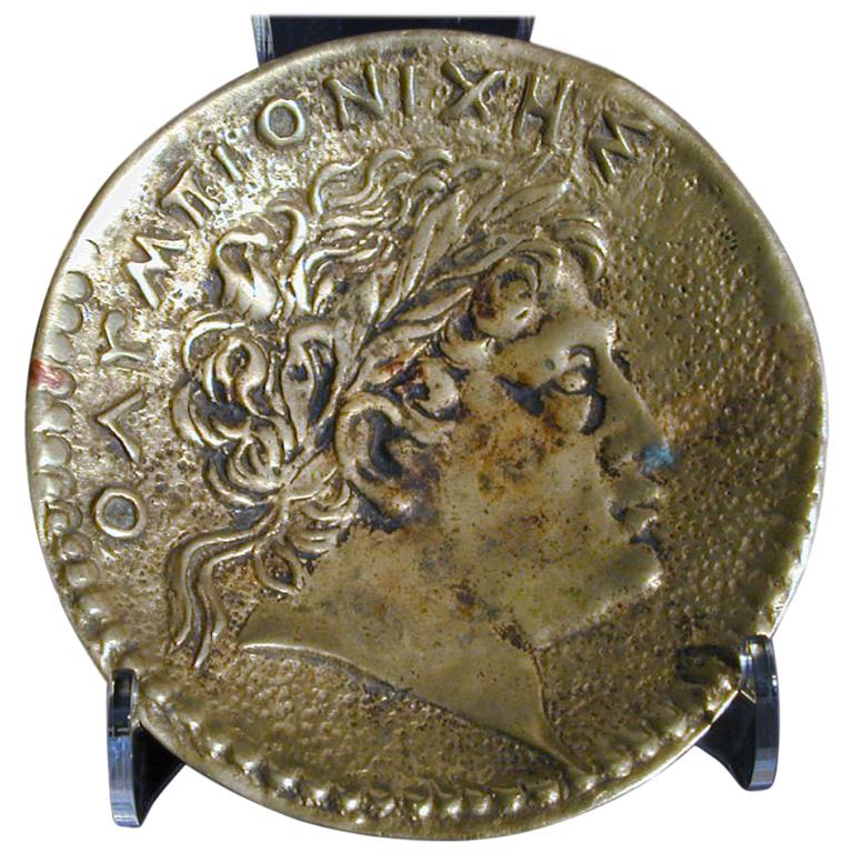Bronze Dish with Greek Head by Le Verrier
