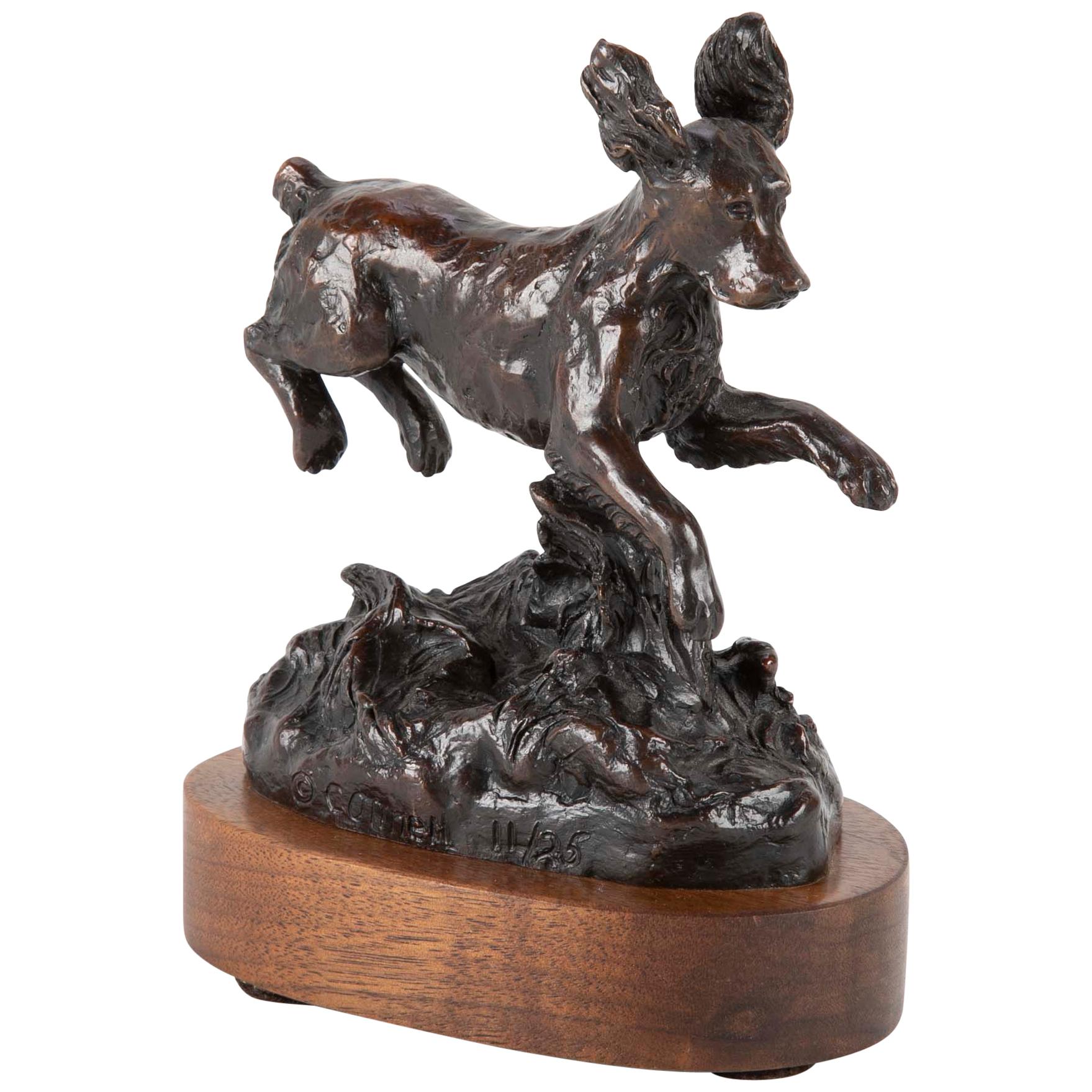 Bronze Dog Sculpture by Bunny Connell