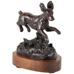 Vintage Bronze Dog Sculpture by Bunny Connell