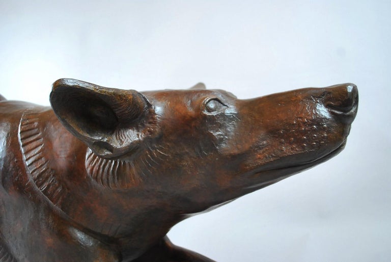 Bronze Dog Sculpture by Jacques Talmar, Contemporary Edition III/IV, Belgium For Sale 3