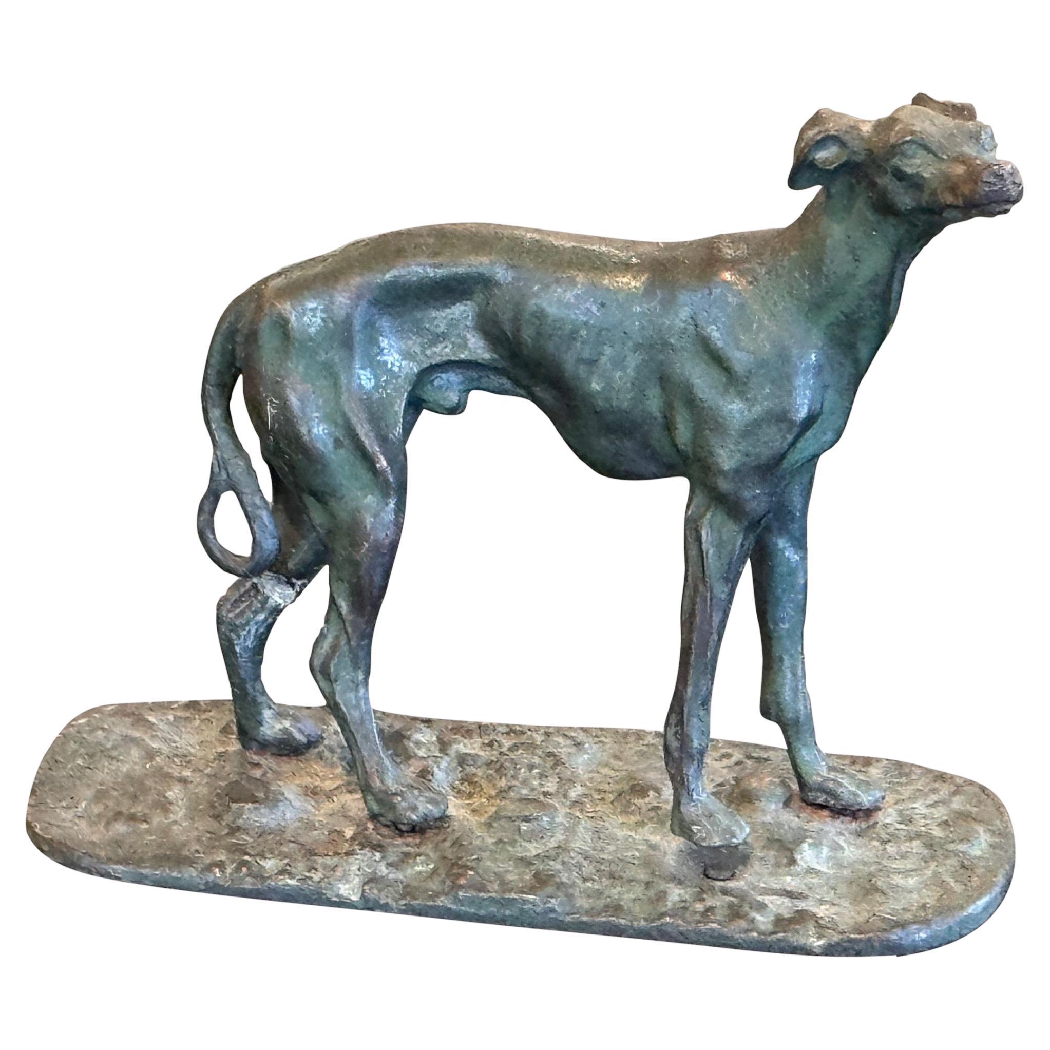 Bronze Dog Sculpture