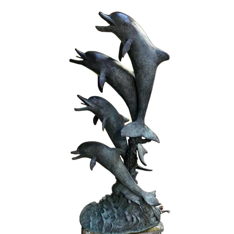 bronze dolphin fountain