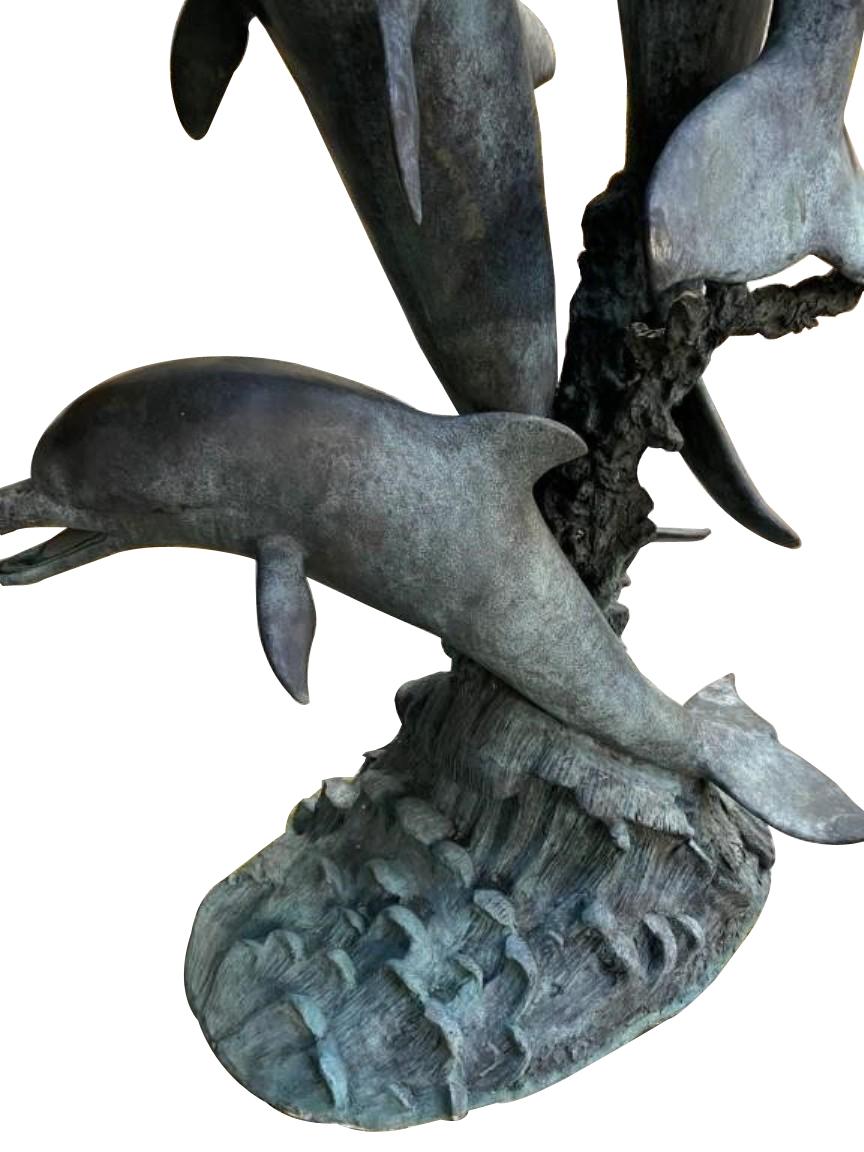 concrete dolphin fountain