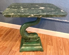 Bronze Dolphin Motif Drinks Table