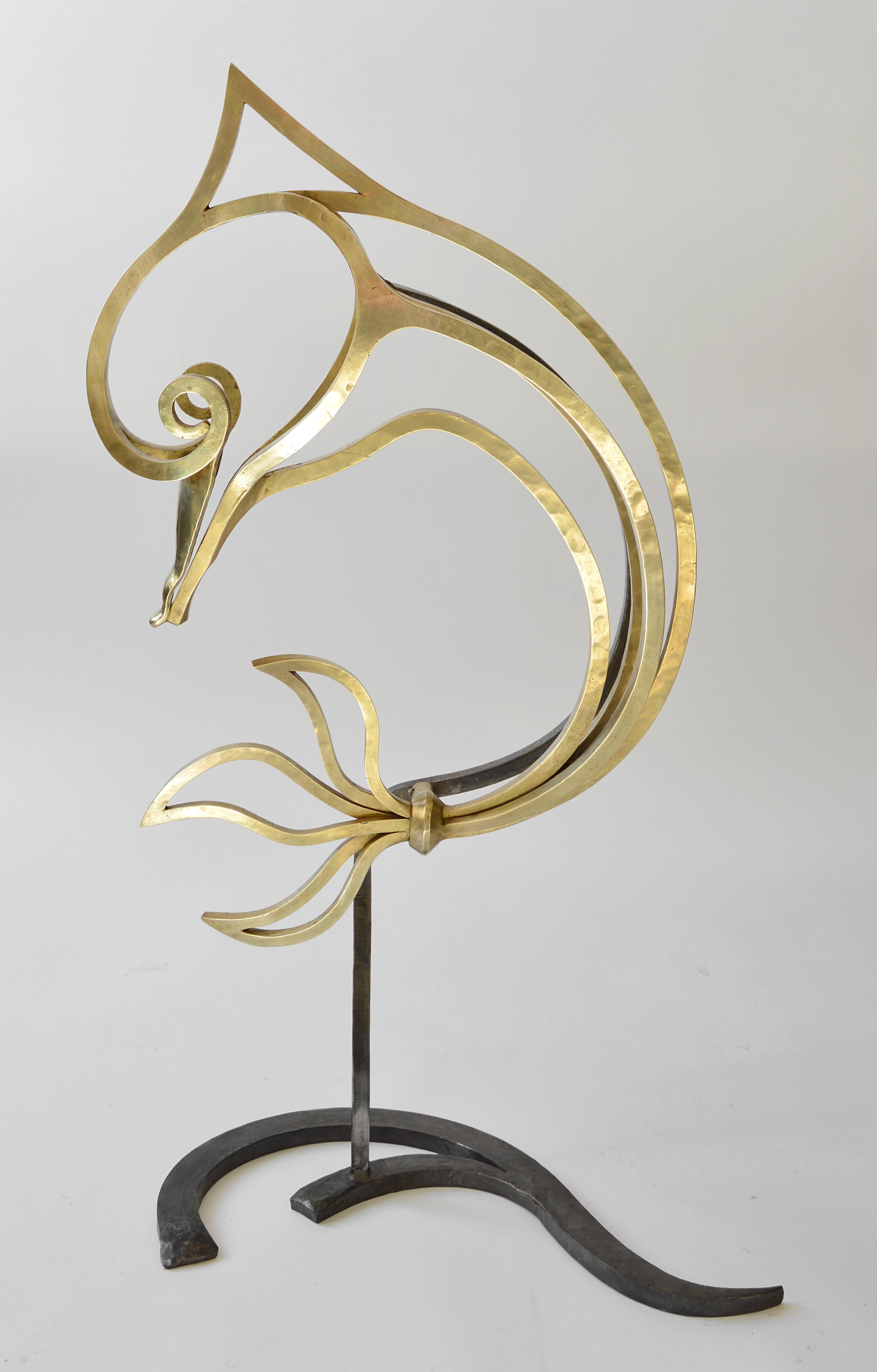 Spectacular Dolphin Door-Handle Sculpture, France, 1930s-1940s. A breathtaking and large-scale dolphin door-handle sculpture, crafted in hammered bronze, originating from France in the 1930s-1940s. This magnificent piece once adorned one of the