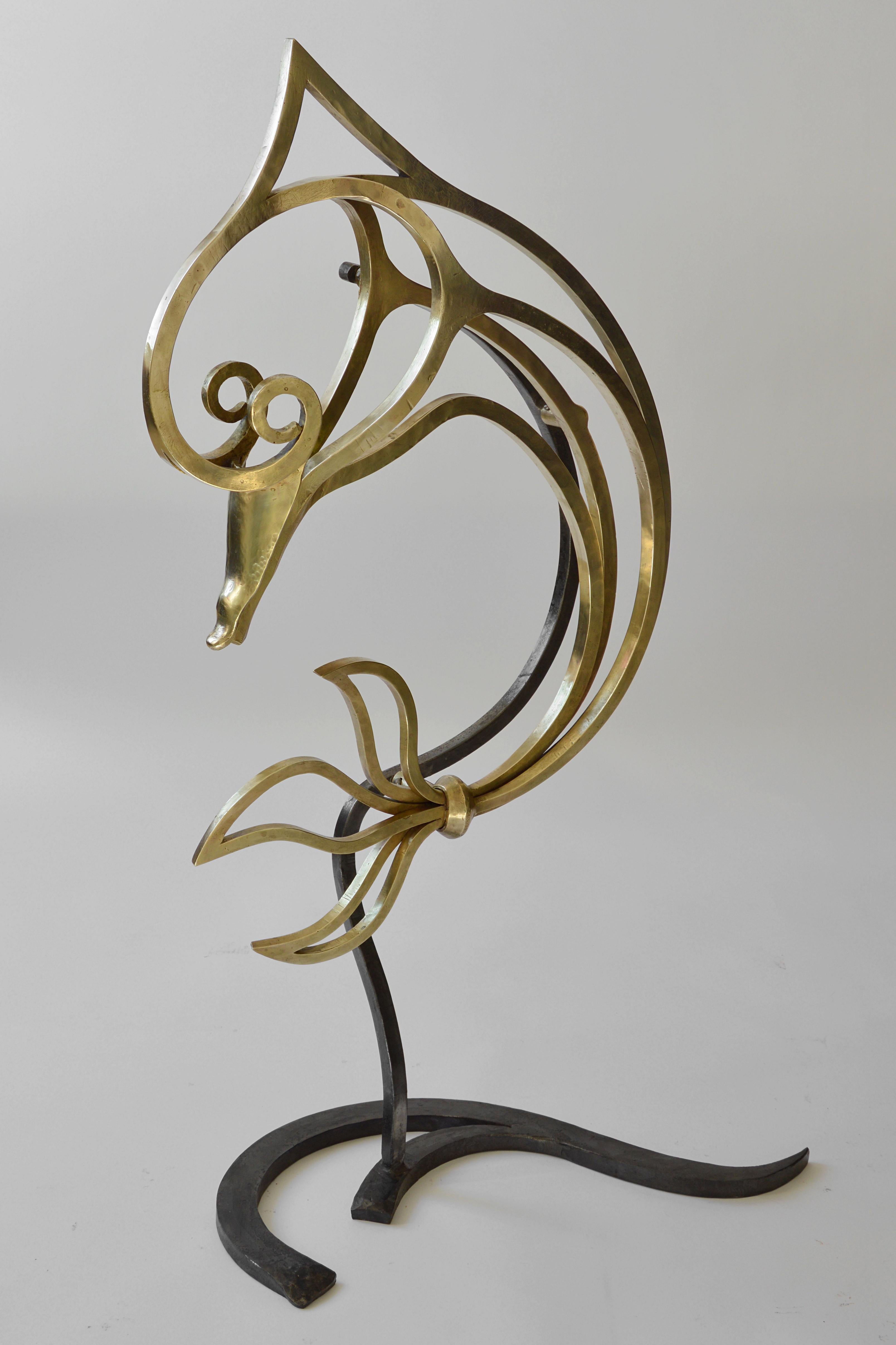 Art Deco Bronze Dolphin Palais De La Mediterranee Palace Door-Handle Sculpture, 1940s For Sale