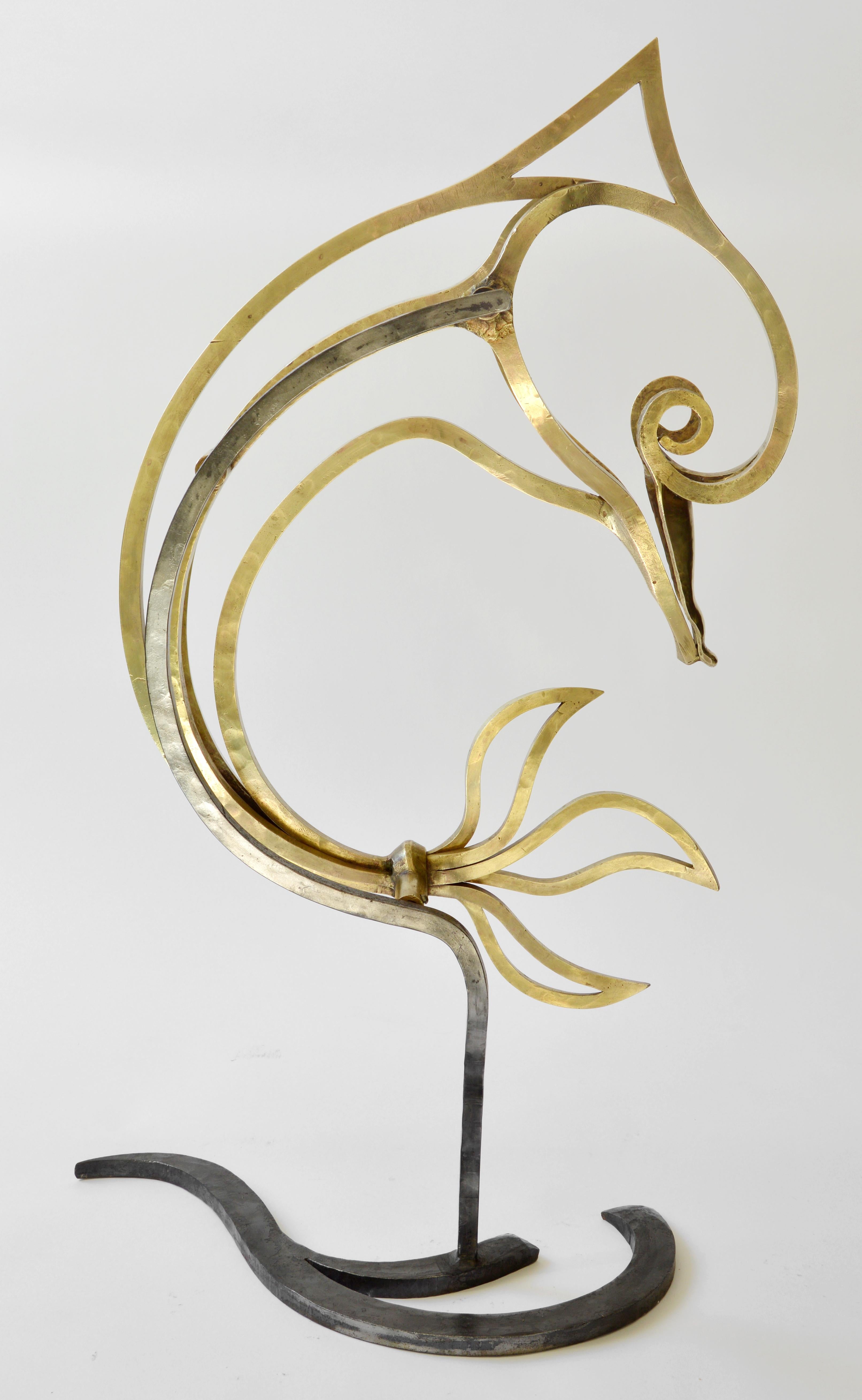 French Bronze Dolphin Palais De La Mediterranee Palace Door-Handle Sculpture, 1940s For Sale
