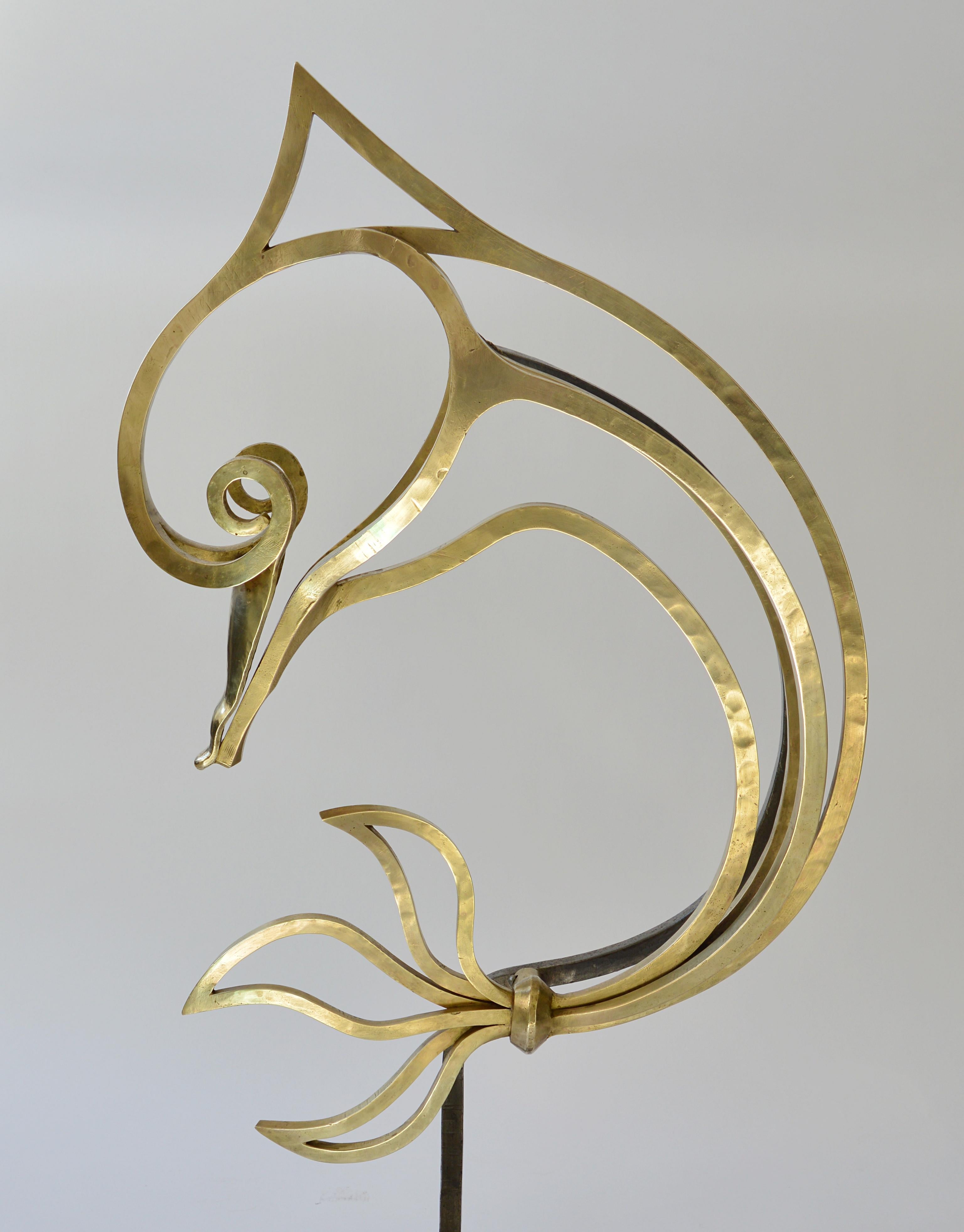 Mid-20th Century Bronze Dolphin Palais De La Mediterranee Palace Door-Handle Sculpture, 1940s For Sale
