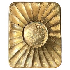 Bronze Door Handle with Raised Sunburst Design, 20th Century, European