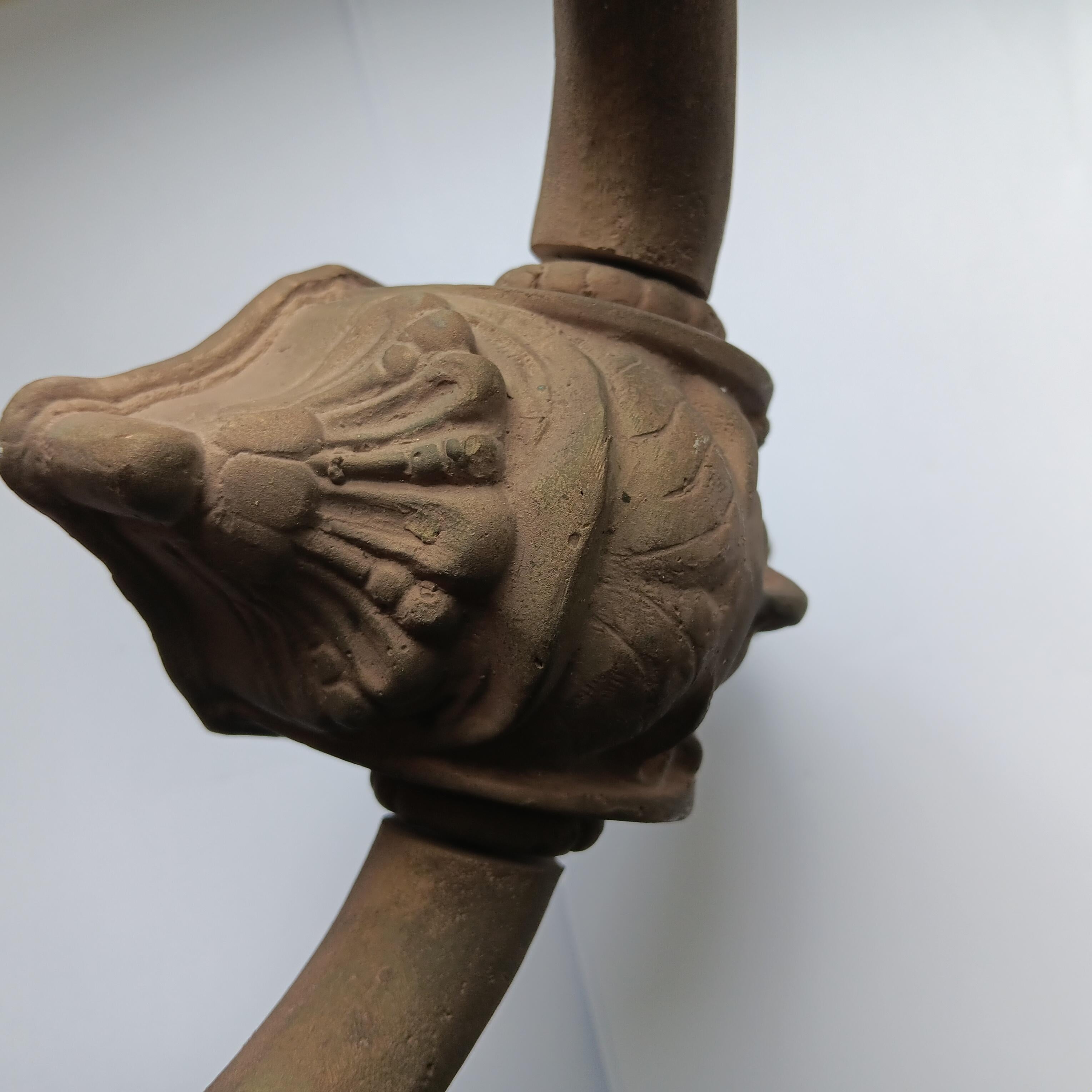 Großer Türgriff, Bronze-Meisterhandwerker in seinem gefundenen Spanien, späten 20. Jahrhundert im Angebot 3