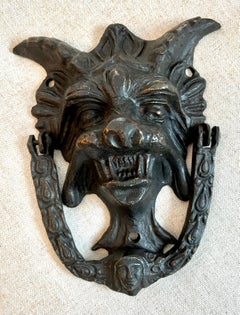 Bronze Door Knocker with Gargoyle